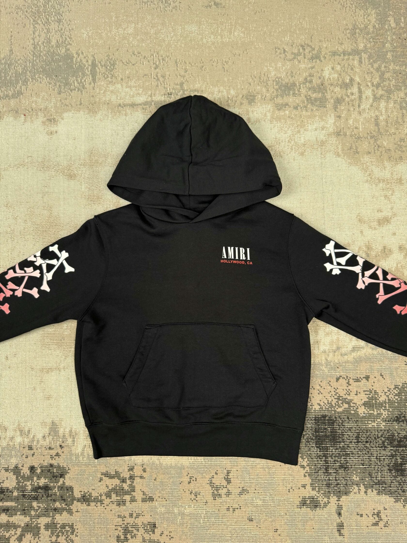 KIDS - Amiri Bones Logo Printed Hoodie - Black
