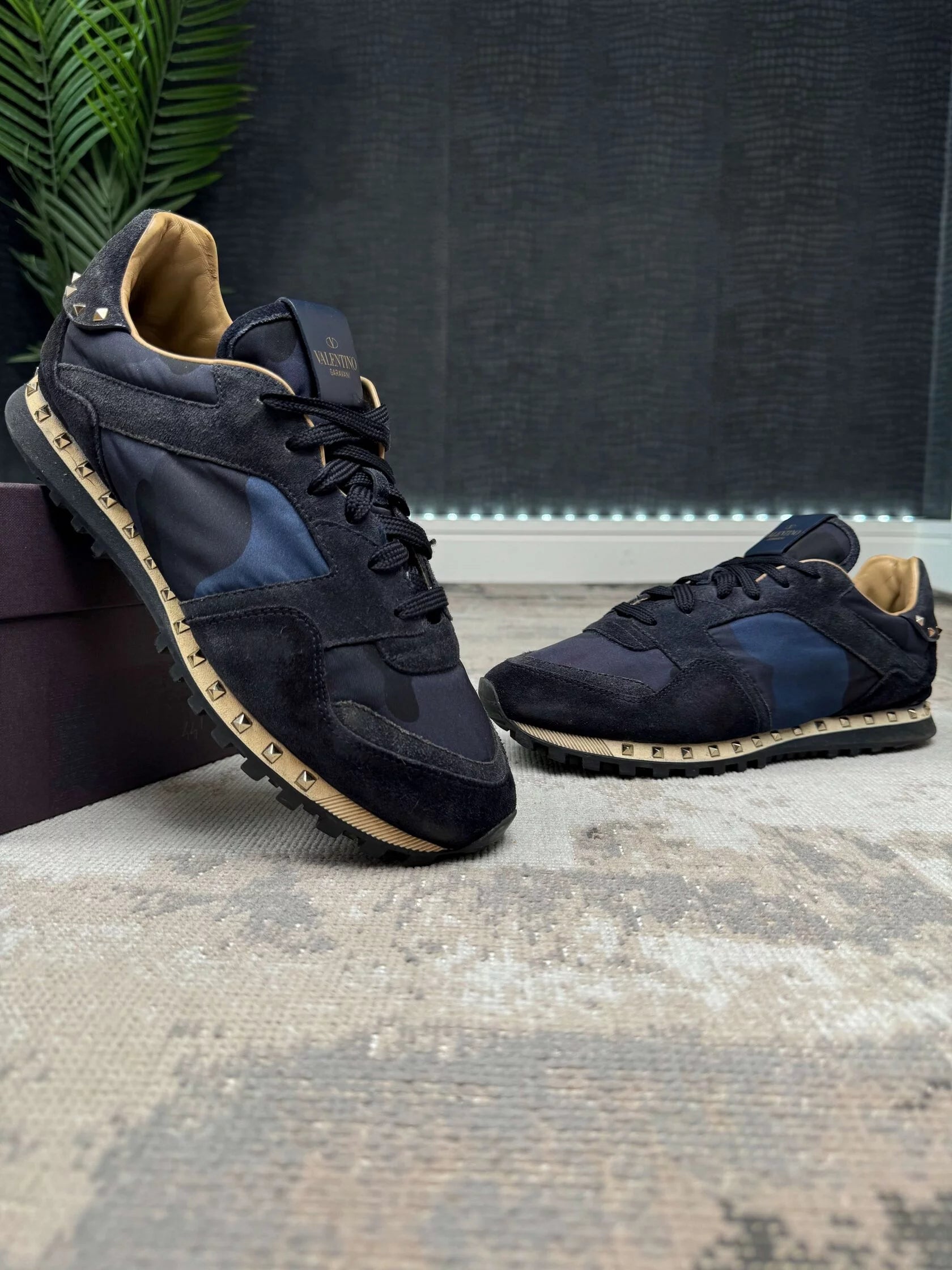 Valentino Rockstud Runner- Blue Valentino
