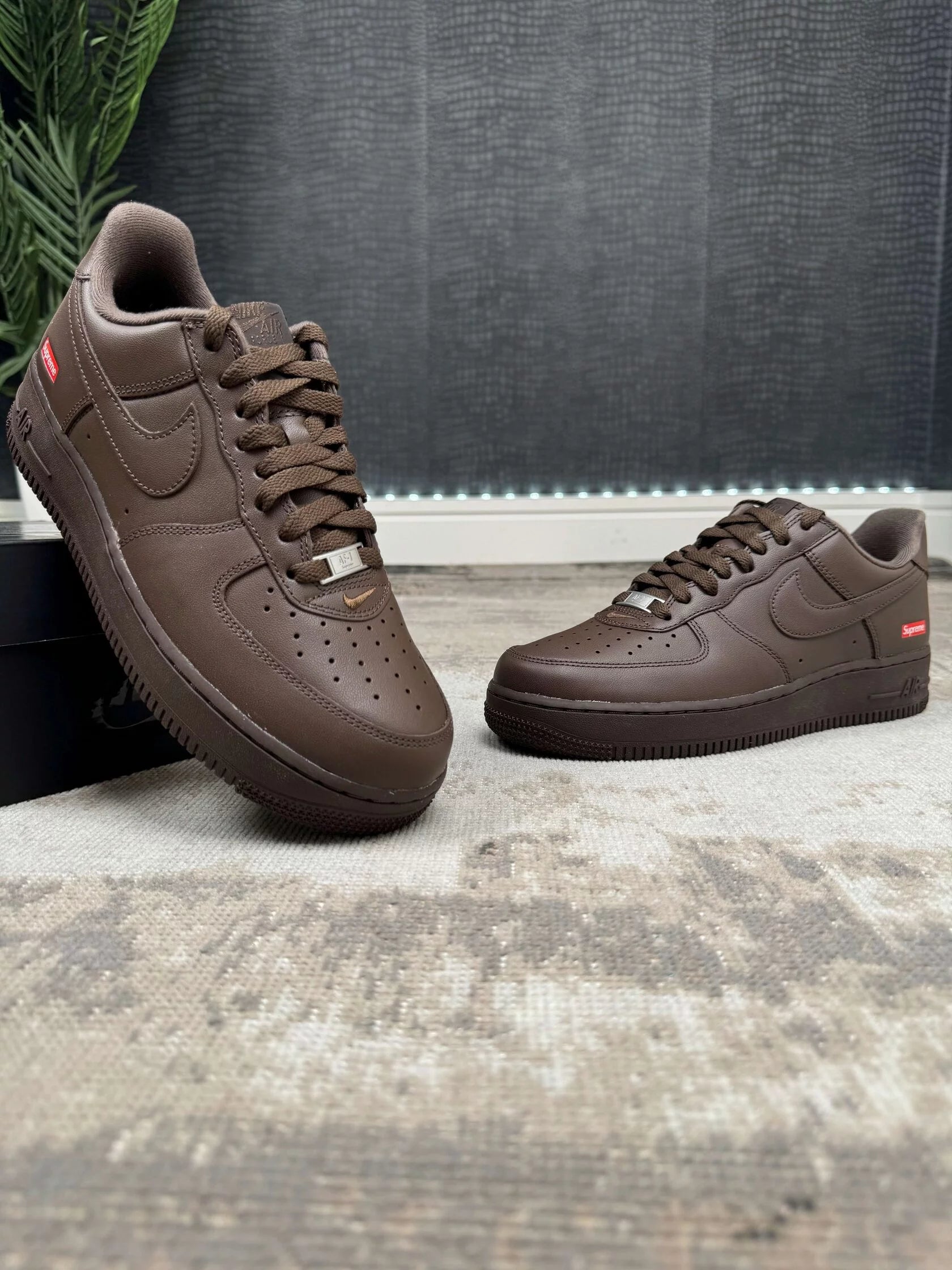 Nike Supreme x Air Force 1 Low 'Box Logo' - Brown (Unused) Nike