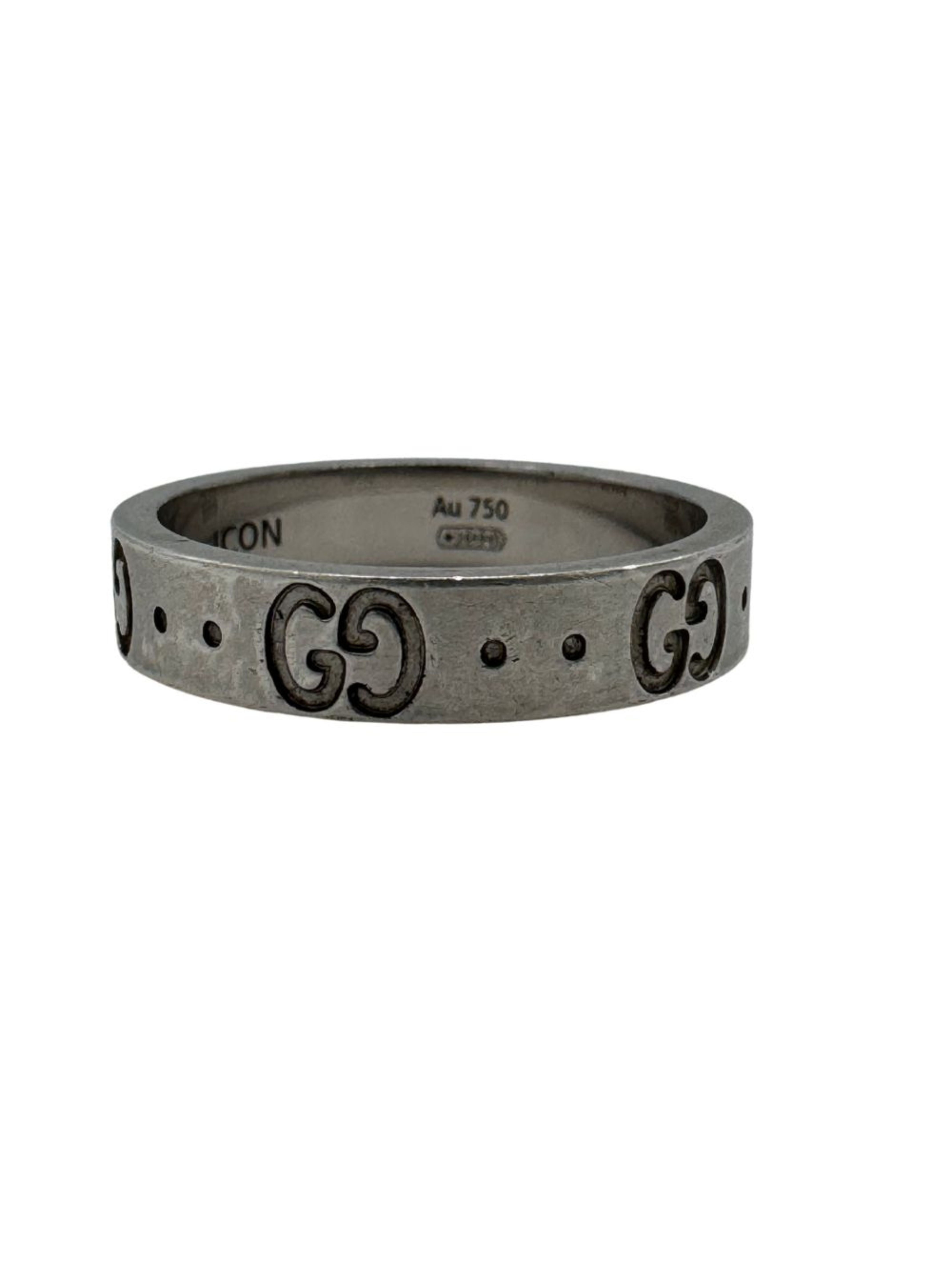 Gucci Icon Ring 18K White Gold (Au 750) Gucci