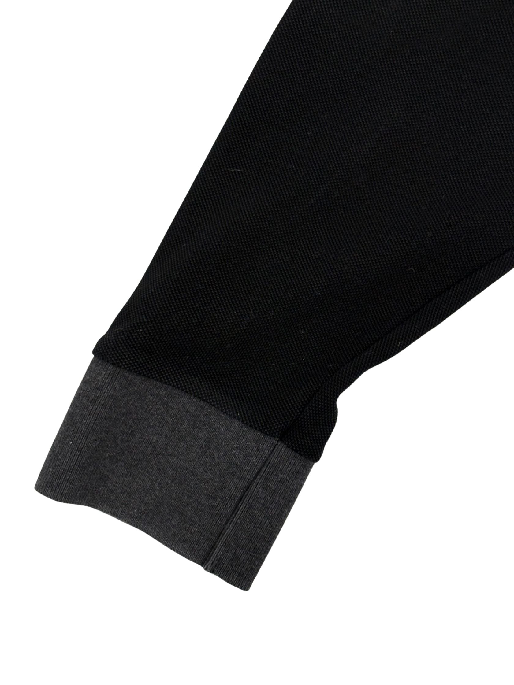 Moncler Maglia Manica Lunga Long Sleeved Polo Shirt - Black Moncler