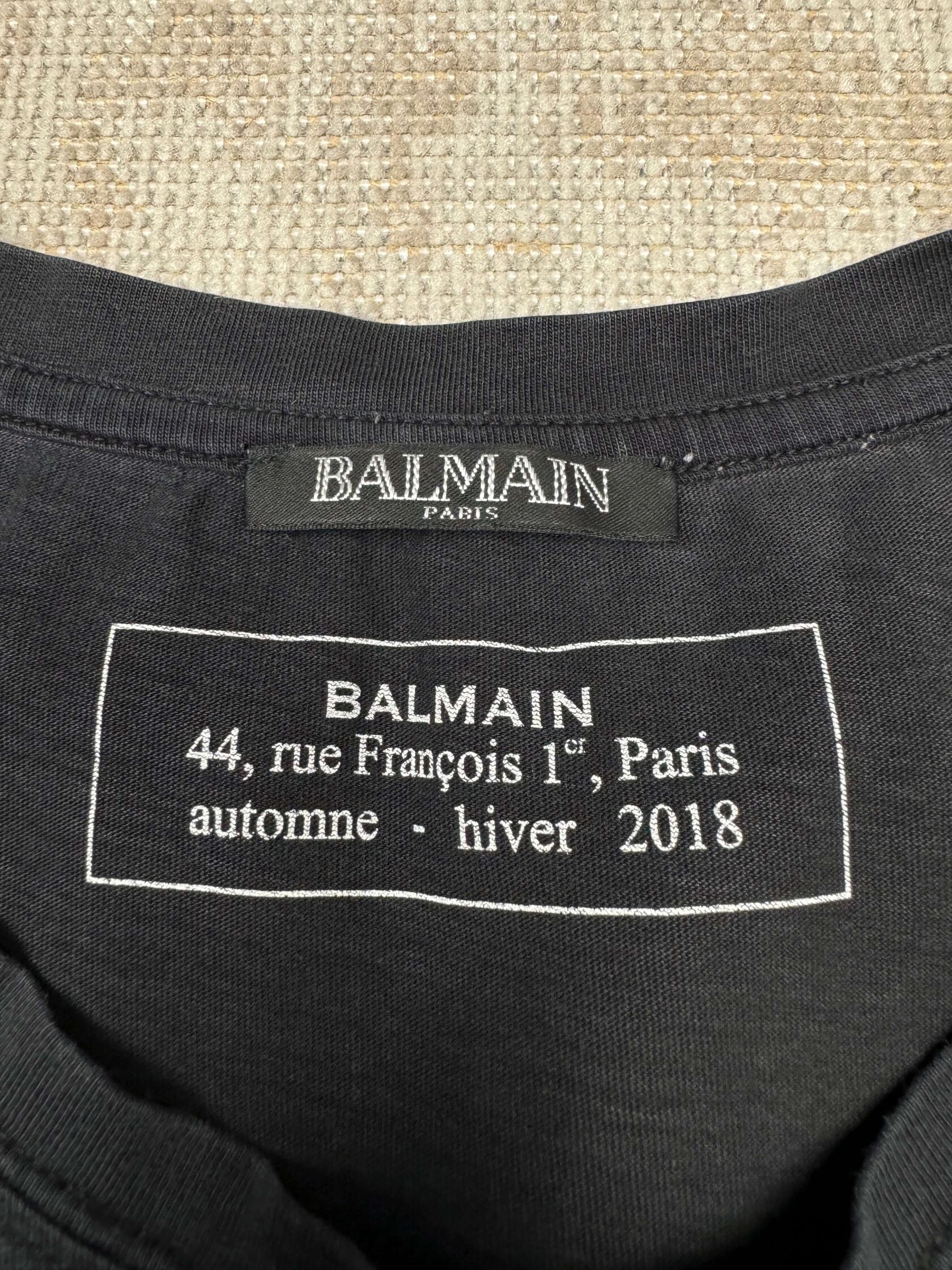 Balmain Printed Logo T-Shirt - Black Balmain