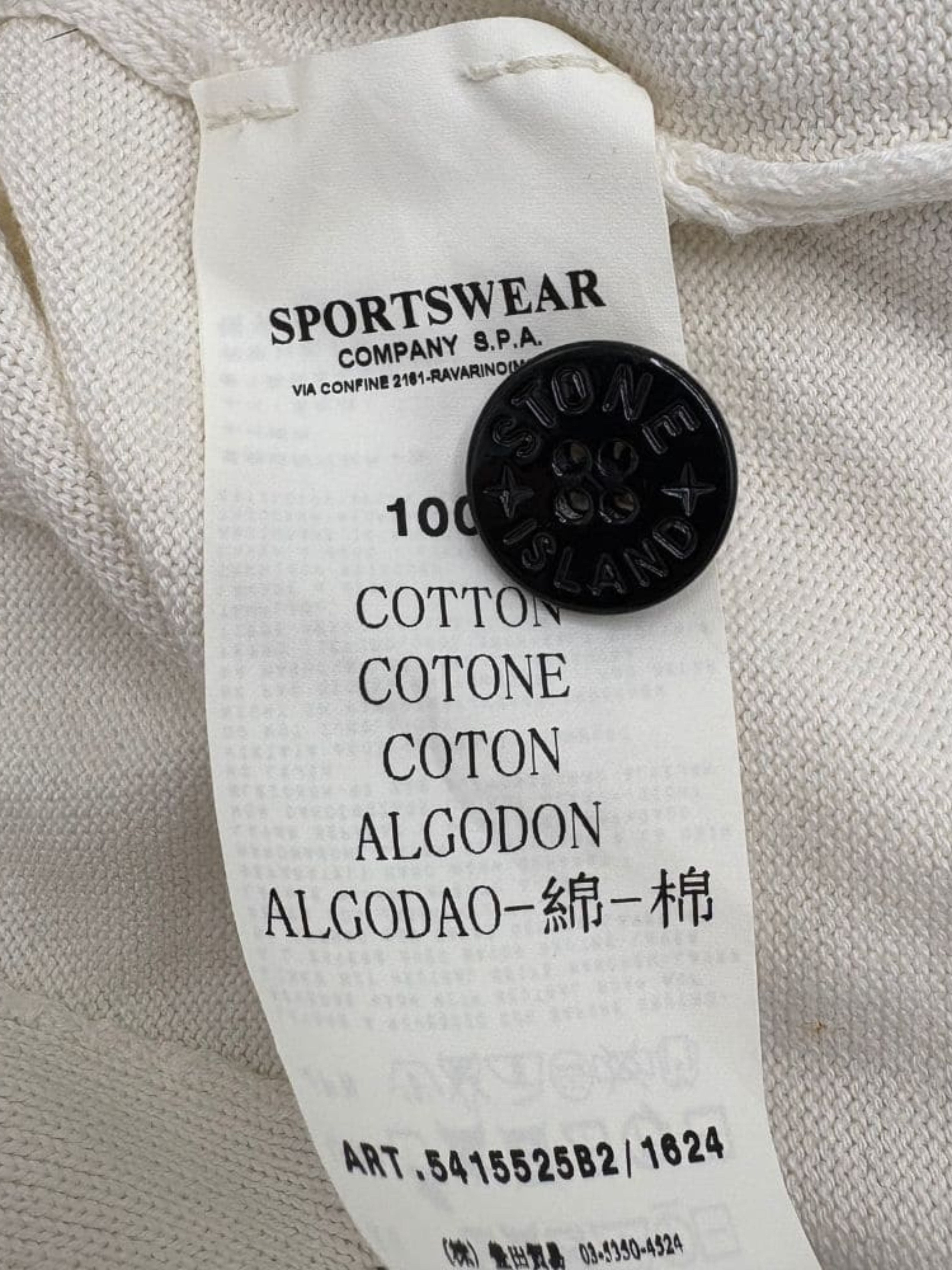 Stone Island Raw Hand Cotton Knitted Cardigan - White Stone Island