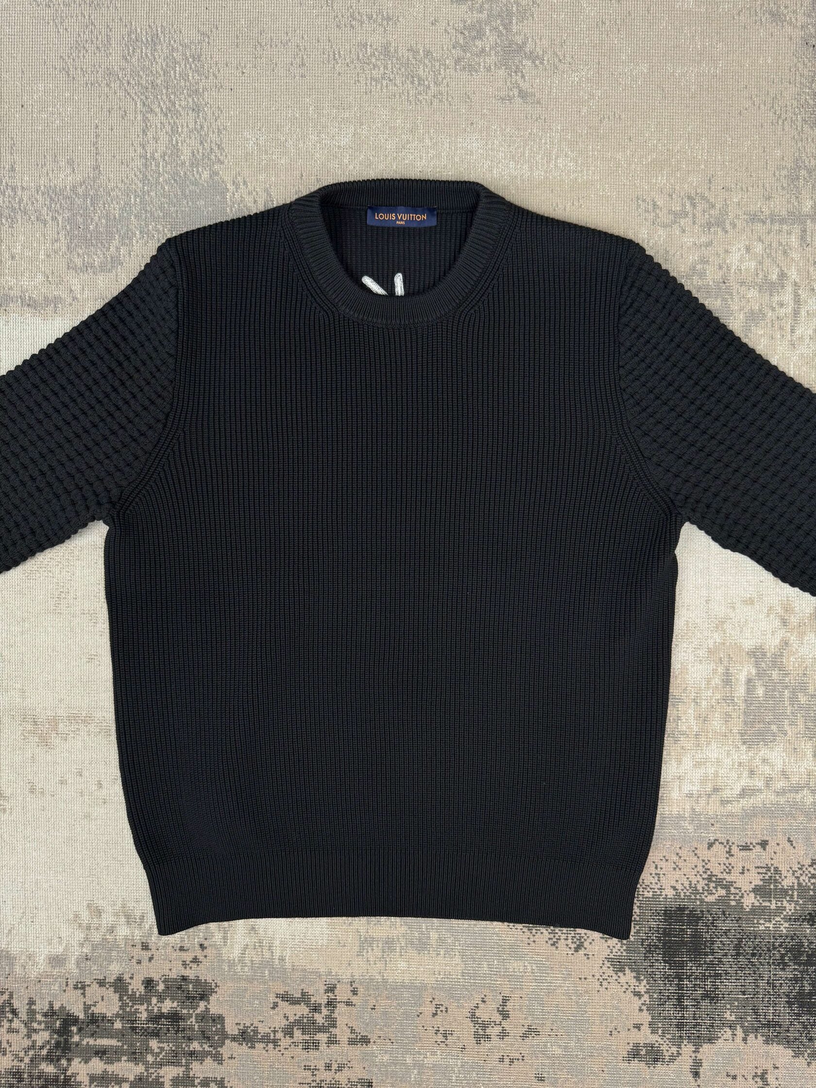 Louis Vuitton Rue Du Pont Neuf Waffle Knit Jumper - Black (Unused) Louis Vuitton