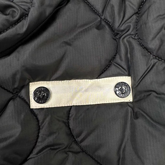 Stone Island Primaloft Quilted Patch Logo Coat - Beige Stone Island