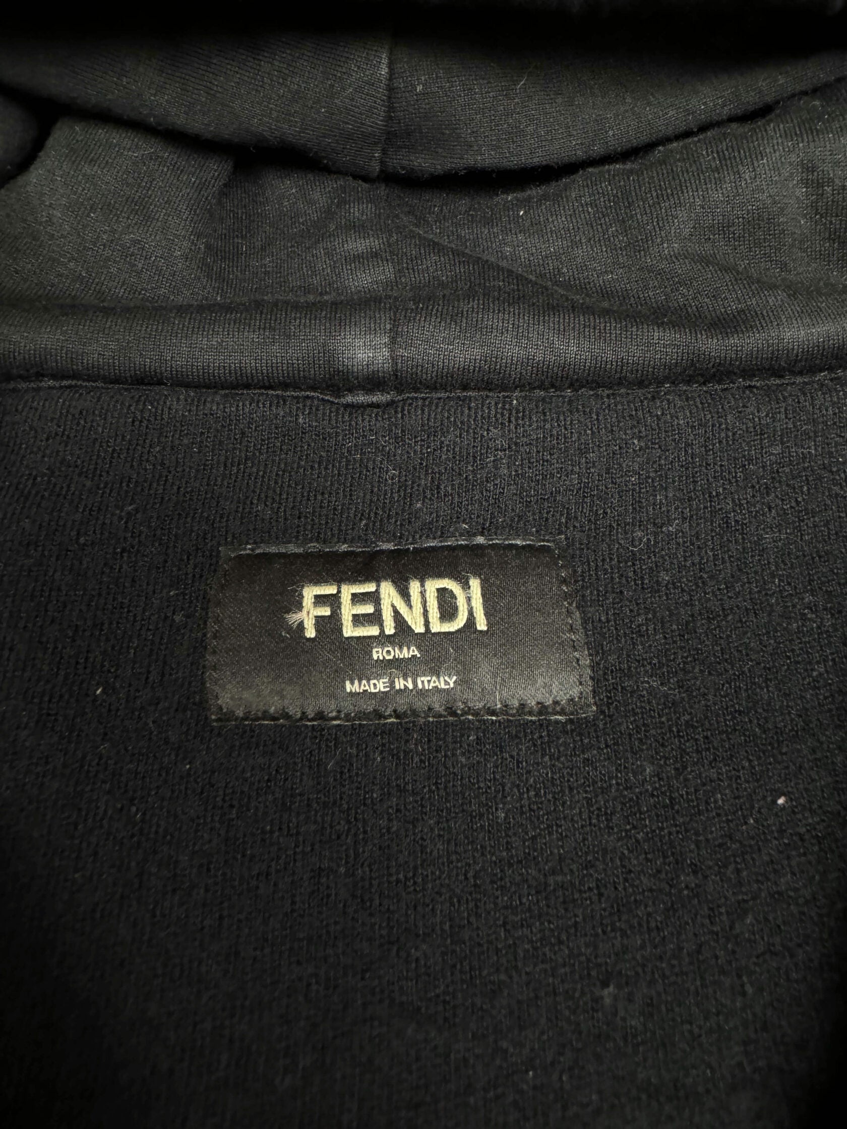 Fendi Monster Eyes Zip-Up Hoodie - Black Fendi