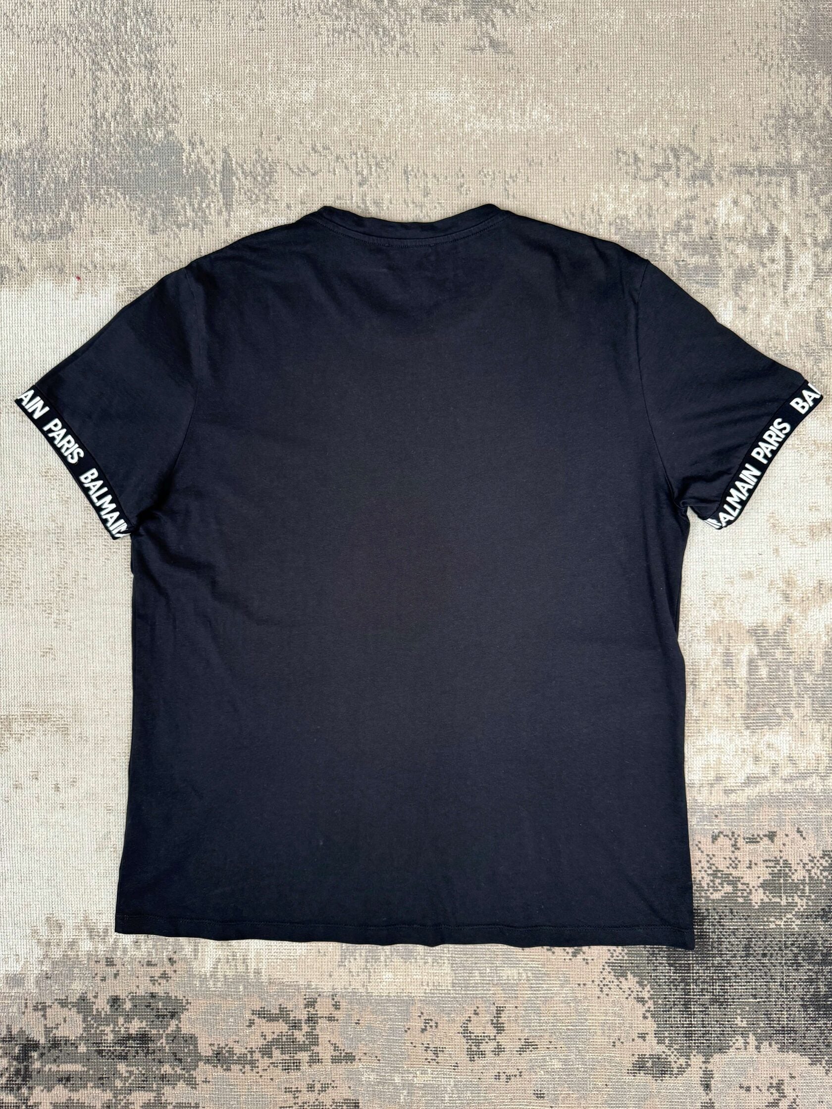 Balmain Tape Sleeve Trim Shirt - Black Balmain