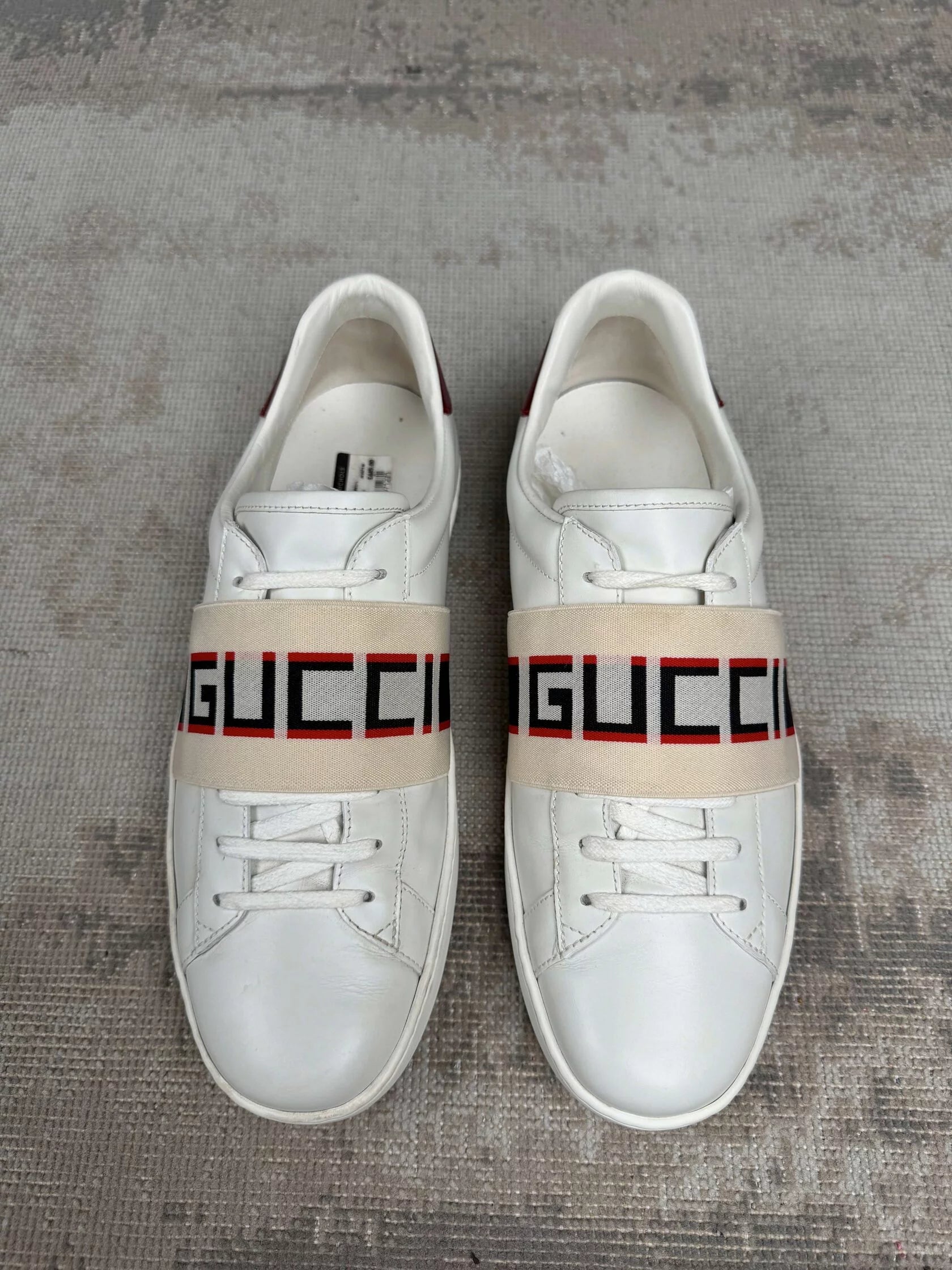 Gucci New Ace Stripe Trainers - White Gucci
