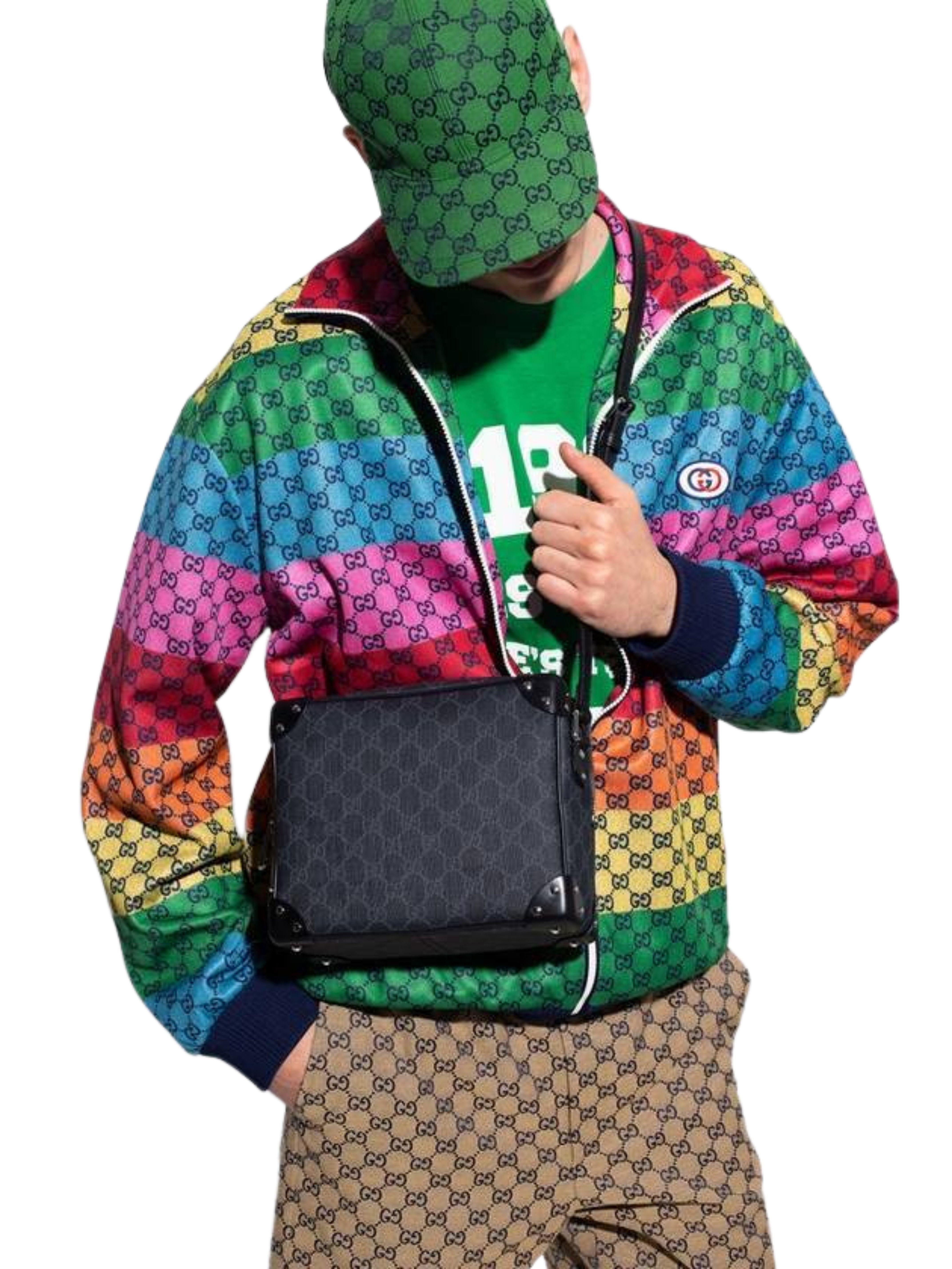 Gucci GG Supreme Soft Trunk Bag - Black