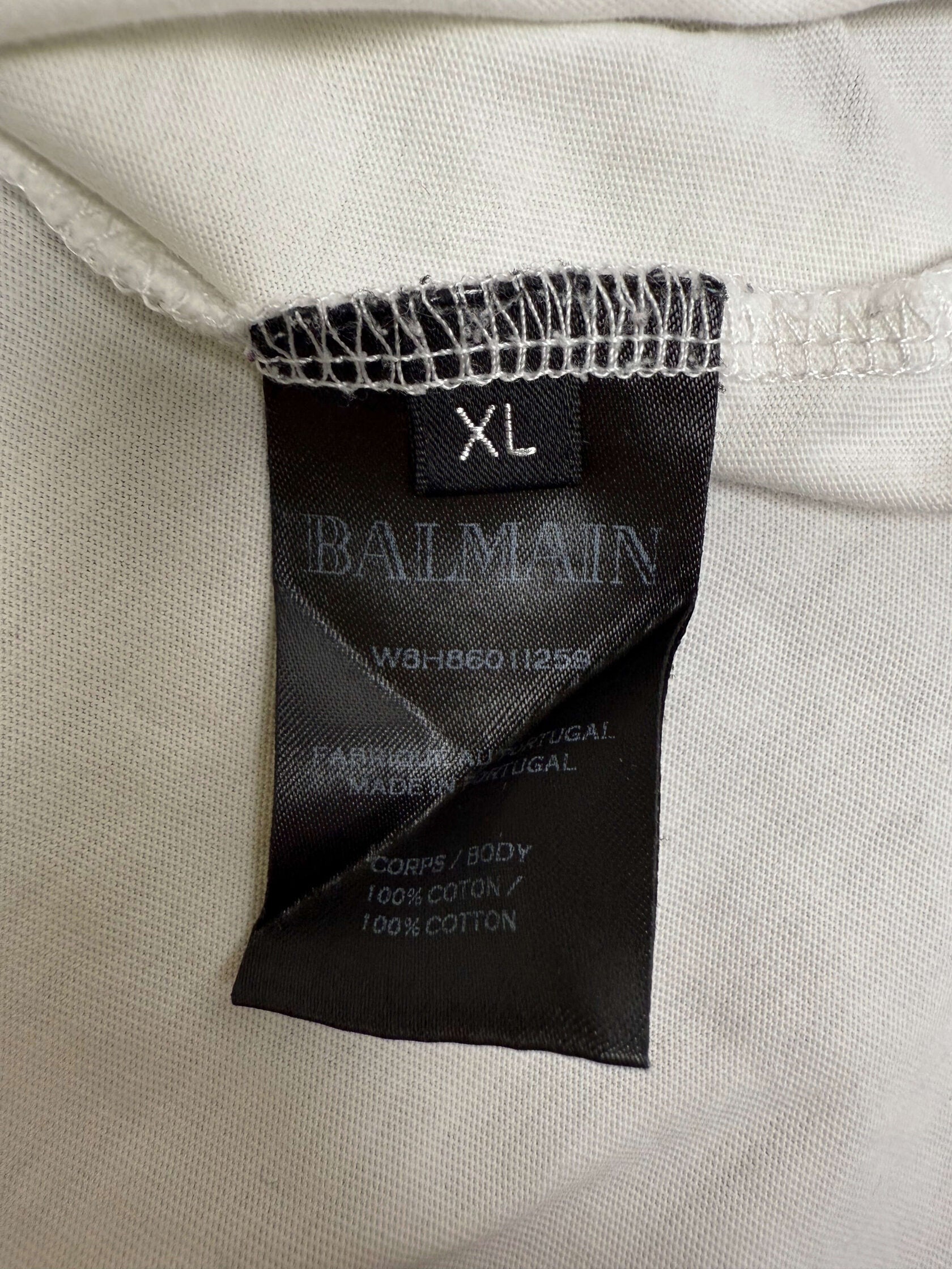 Balmain Holographic Printed T-Shirt - White Balmain