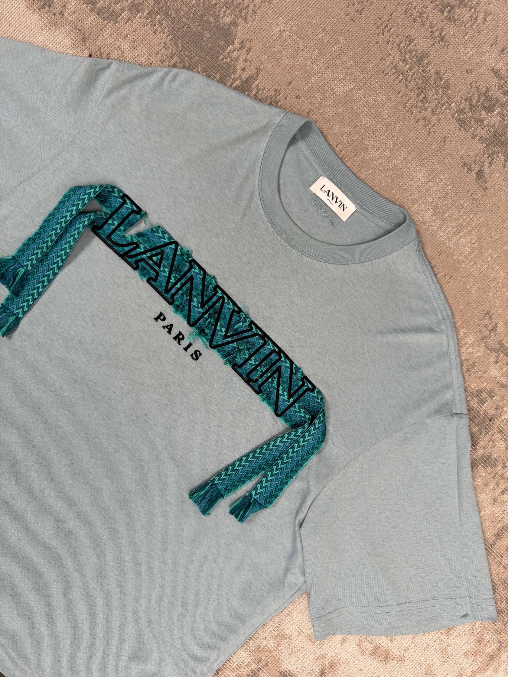 Lanvin Curb Lace Oversized T-Shirt - Blue Lanvin