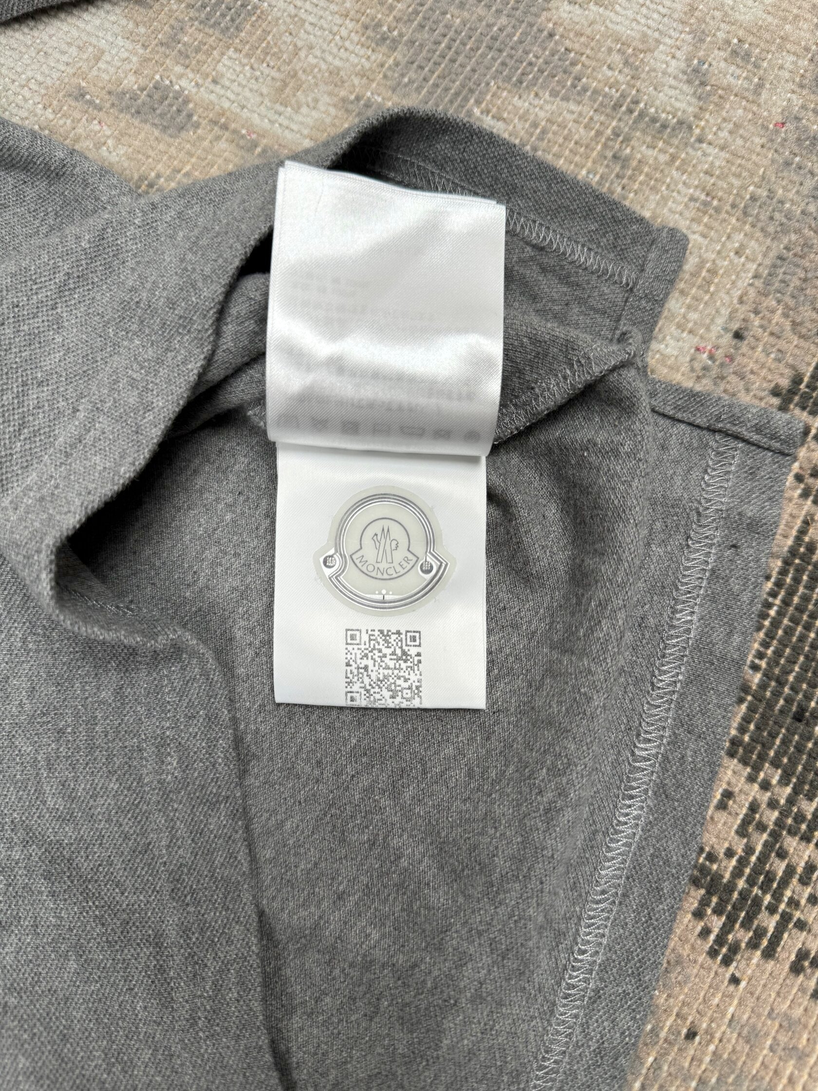 KIDS - Moncler Infant Patch Logo Polo - Grey Moncler