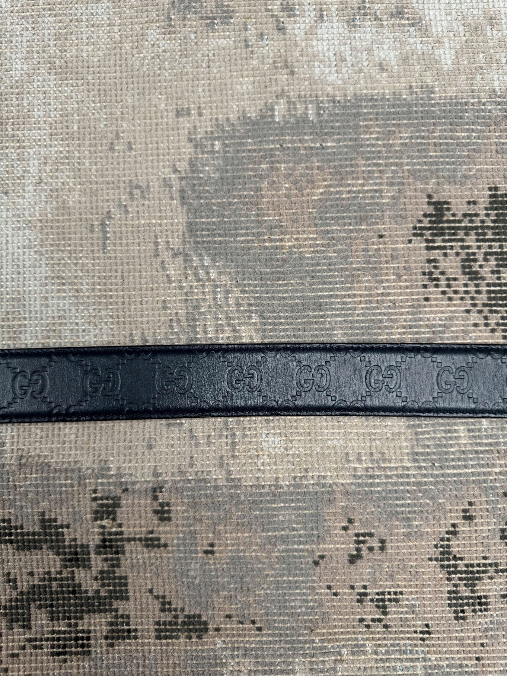 Gucci Guccissima Belt - Navy Gucci