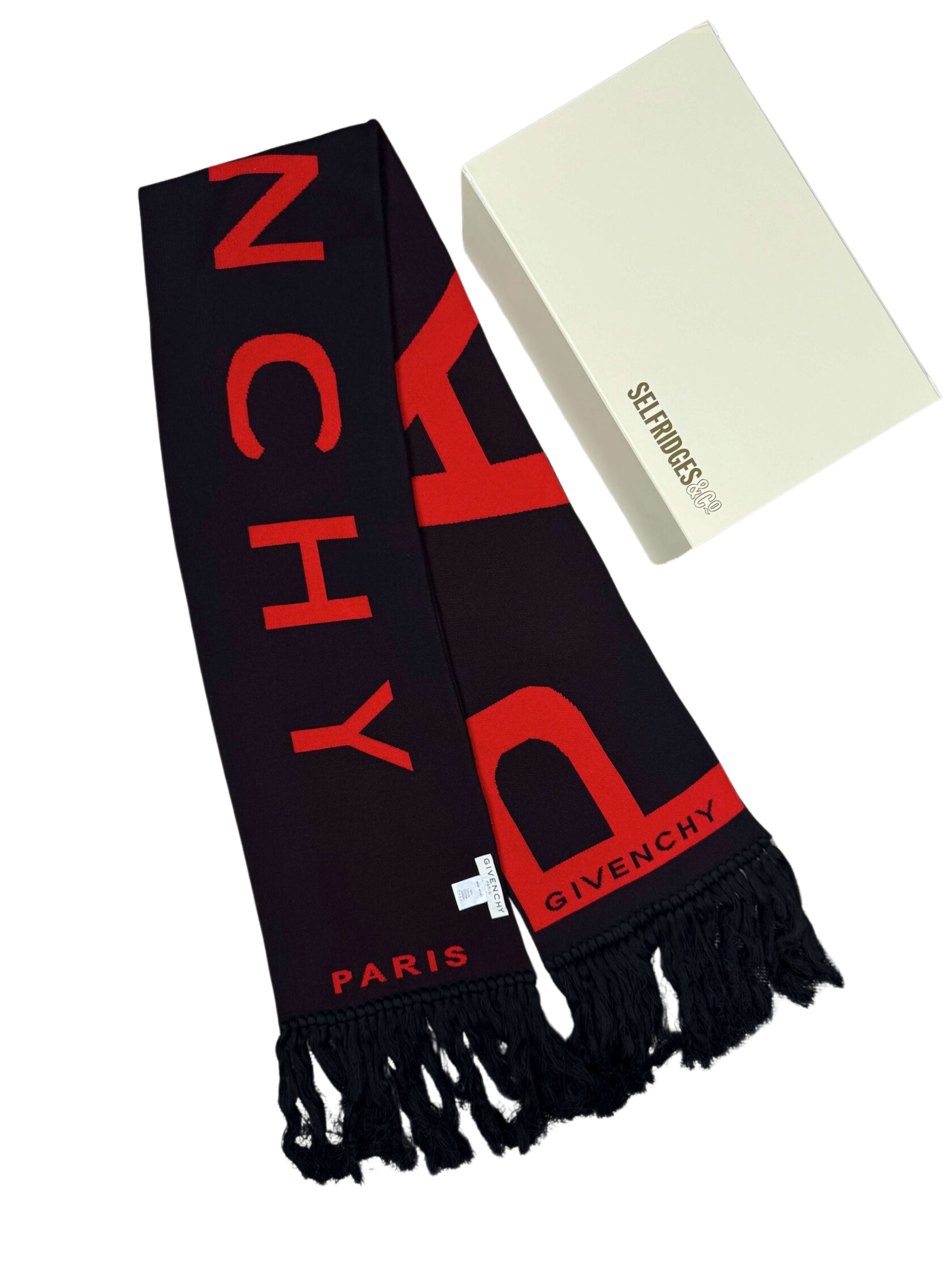 Givenchy Paris Logo Scarf - Black (Unused) Givenchy