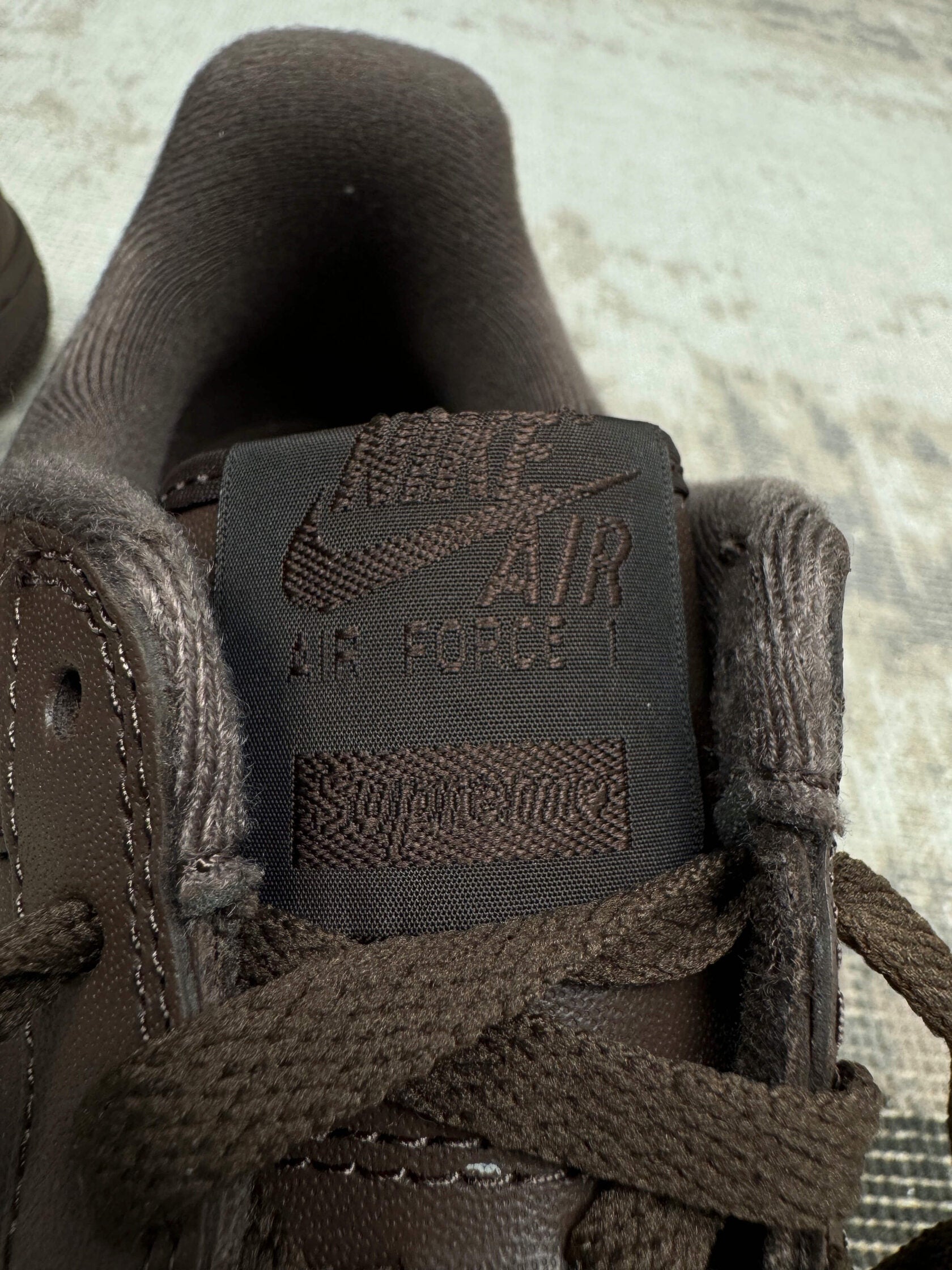 Nike Supreme x Air Force 1 Low 'Box Logo' - Brown (Unused) Nike