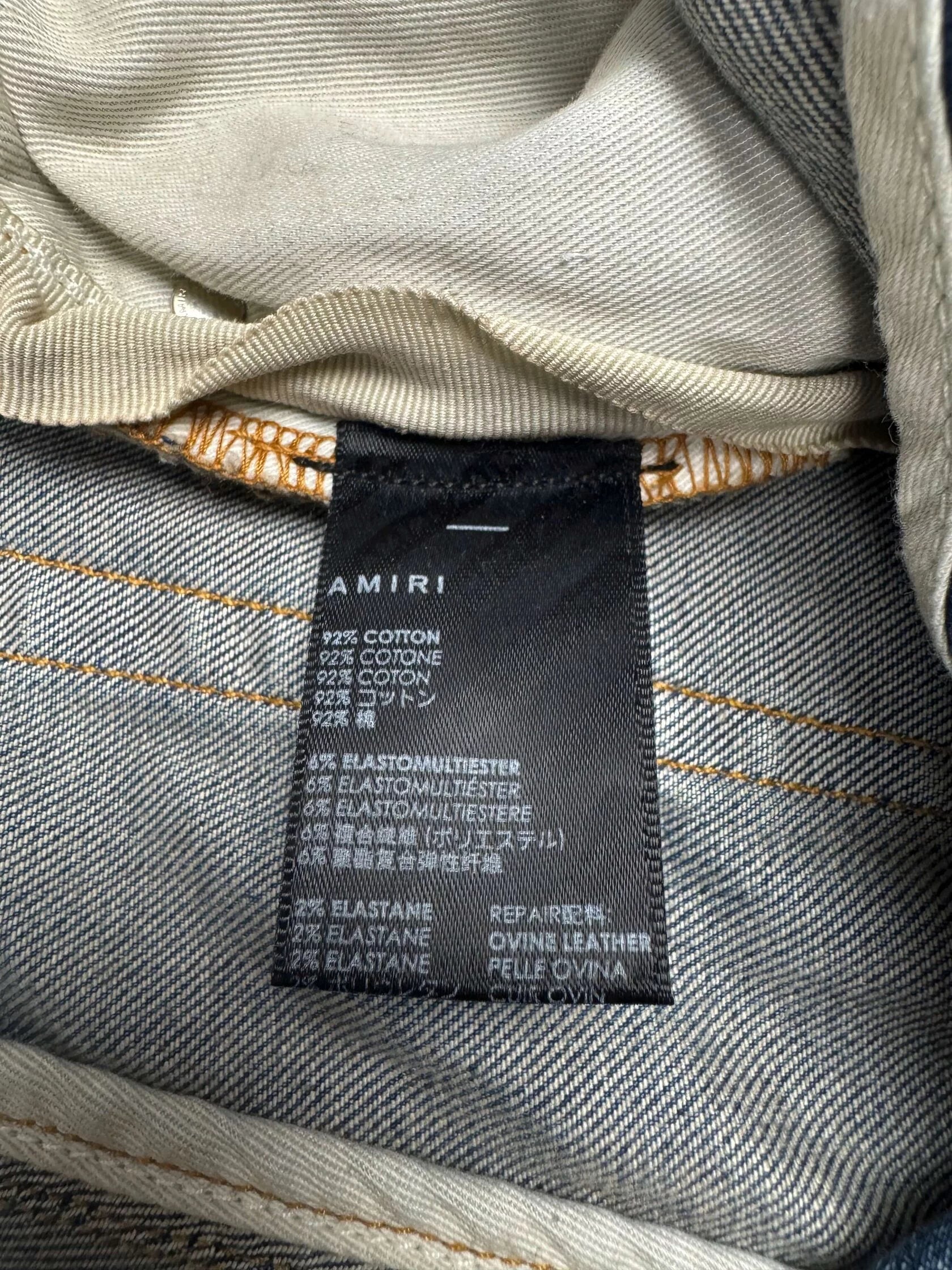 Amiri Bone Jeans - Blue Denim (Unused)