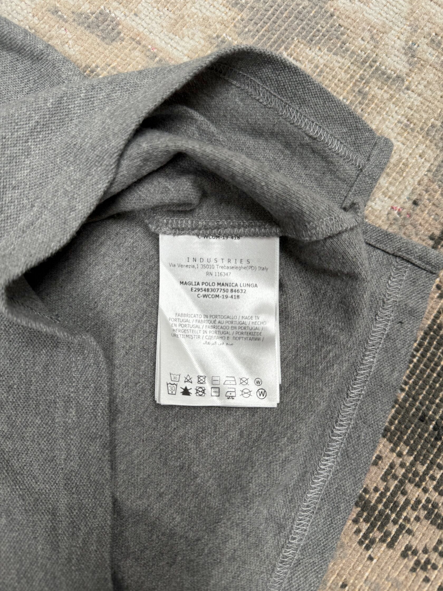 KIDS - Moncler Infant Patch Logo Polo - Grey Moncler