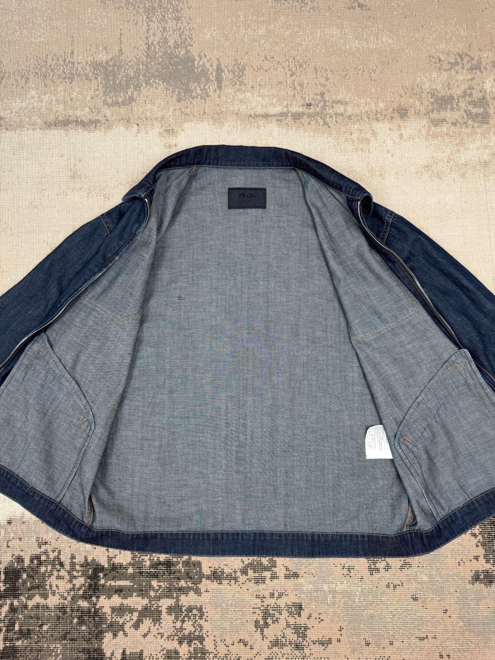 Prada Light Denim Zipper Jacket (Unused) Prada
