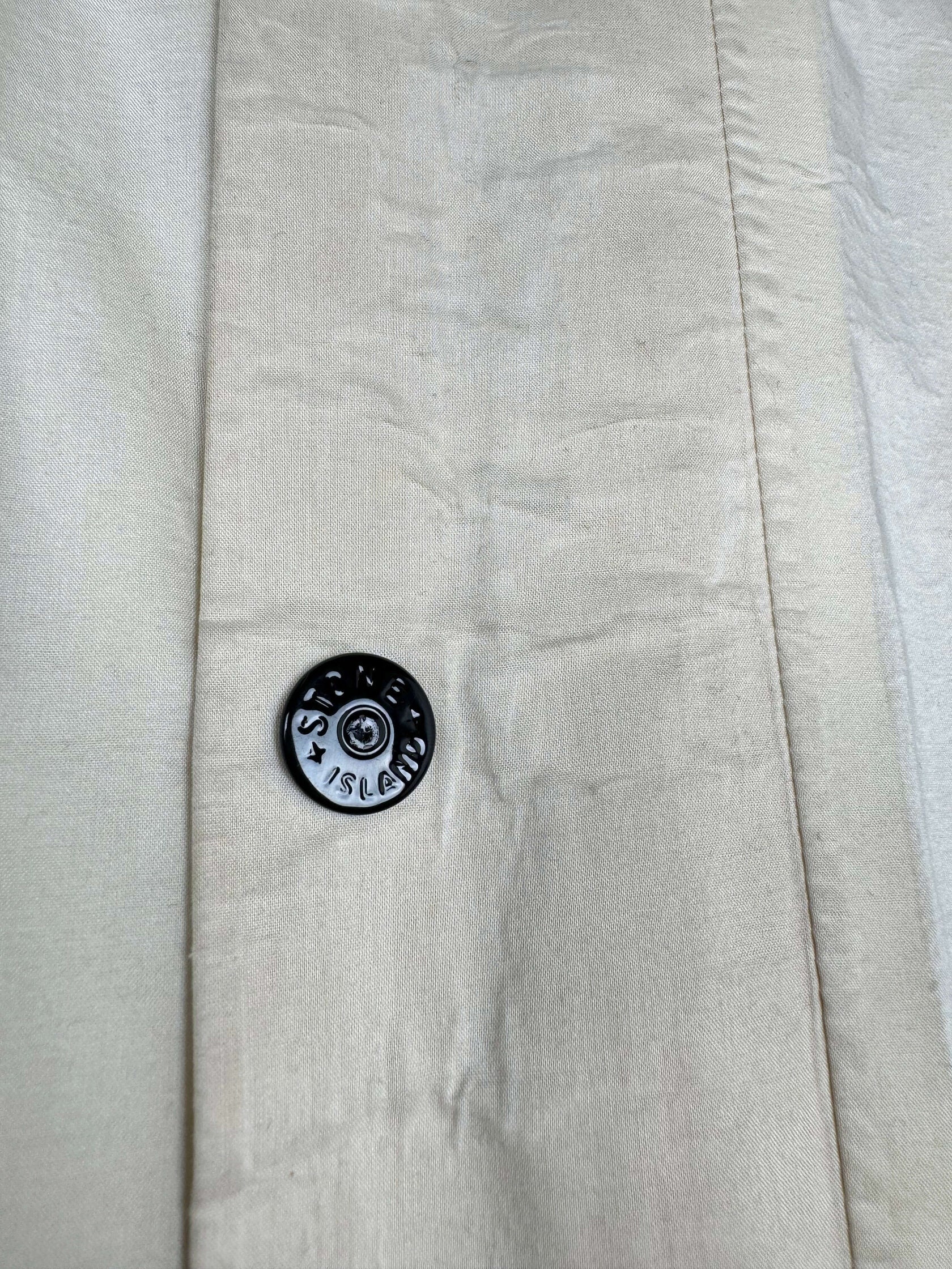 Stone Island Primaloft Quilted Patch Logo Coat - Beige Stone Island