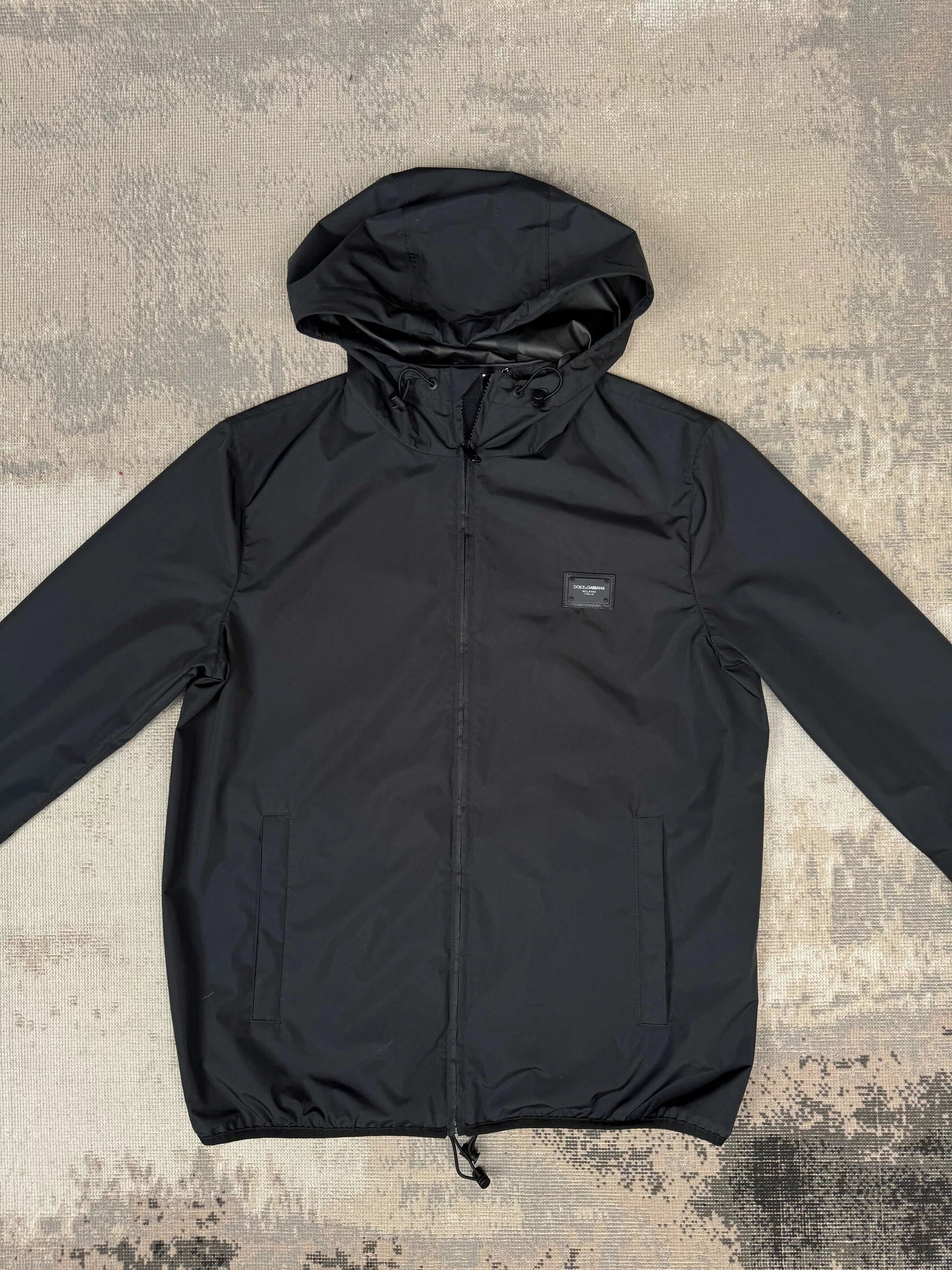 Dolce & Gabbana Plaque Rain Jacket - Black Dolce & Gabbana