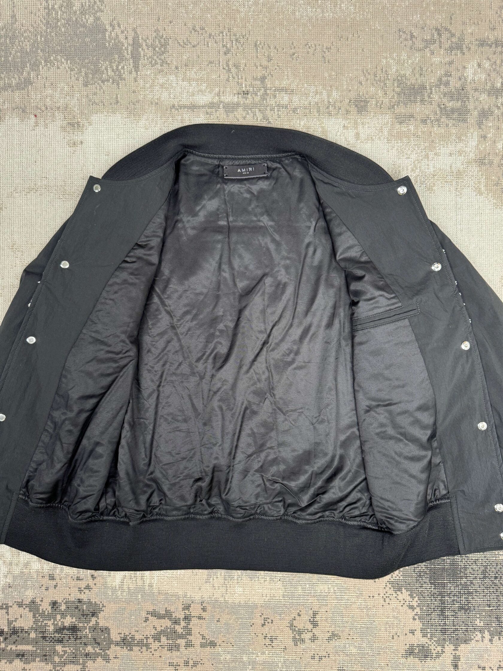 Amiri Appliqué Logo Bomber Jacket - Black Amiri