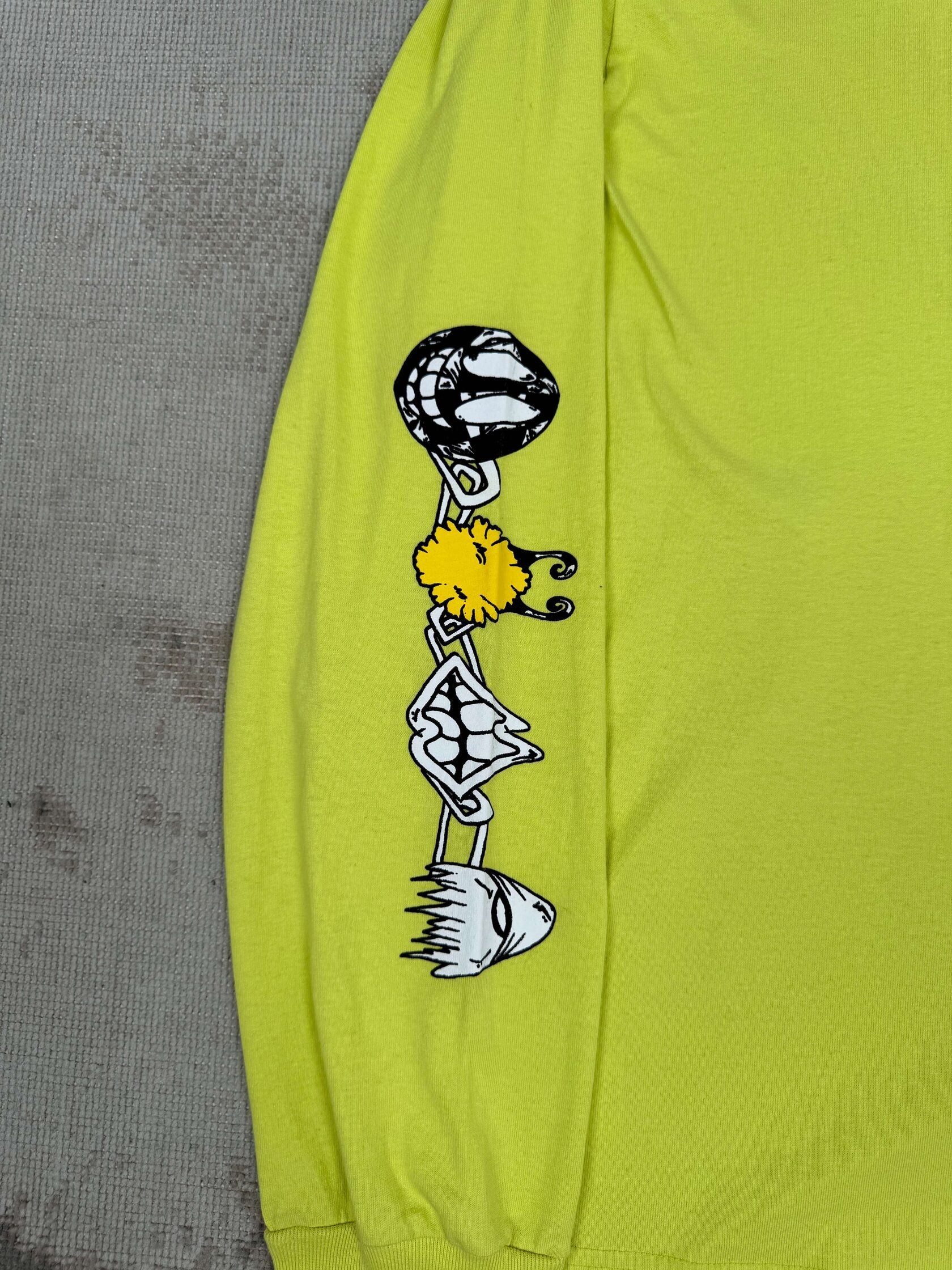 Chrome Hearts x Matty Boy Chain Long Sleeve T-Shirt - Lime Green Chrome Hearts