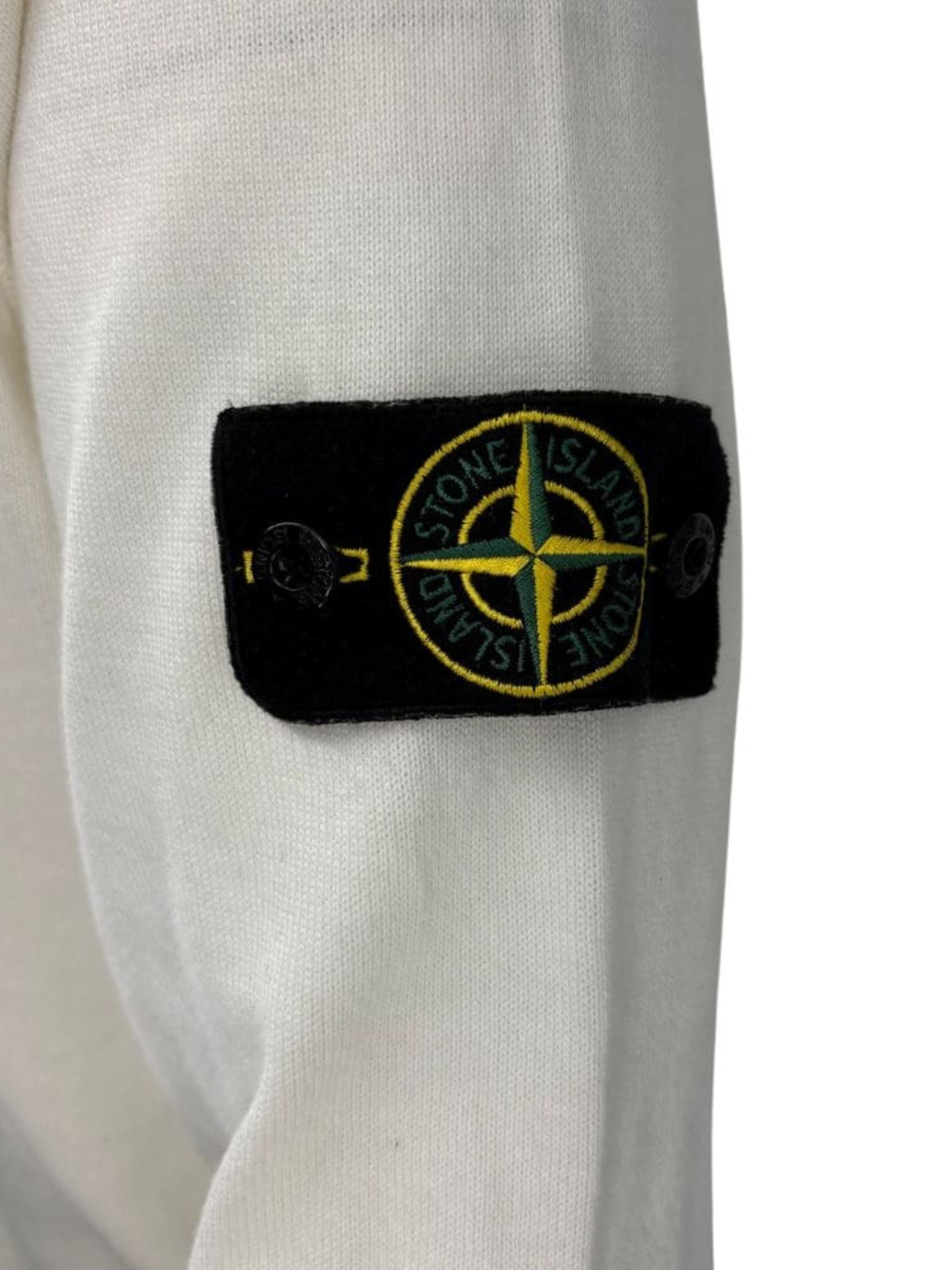 Stone Island Raw Hand Cotton Knitted Cardigan - White Stone Island