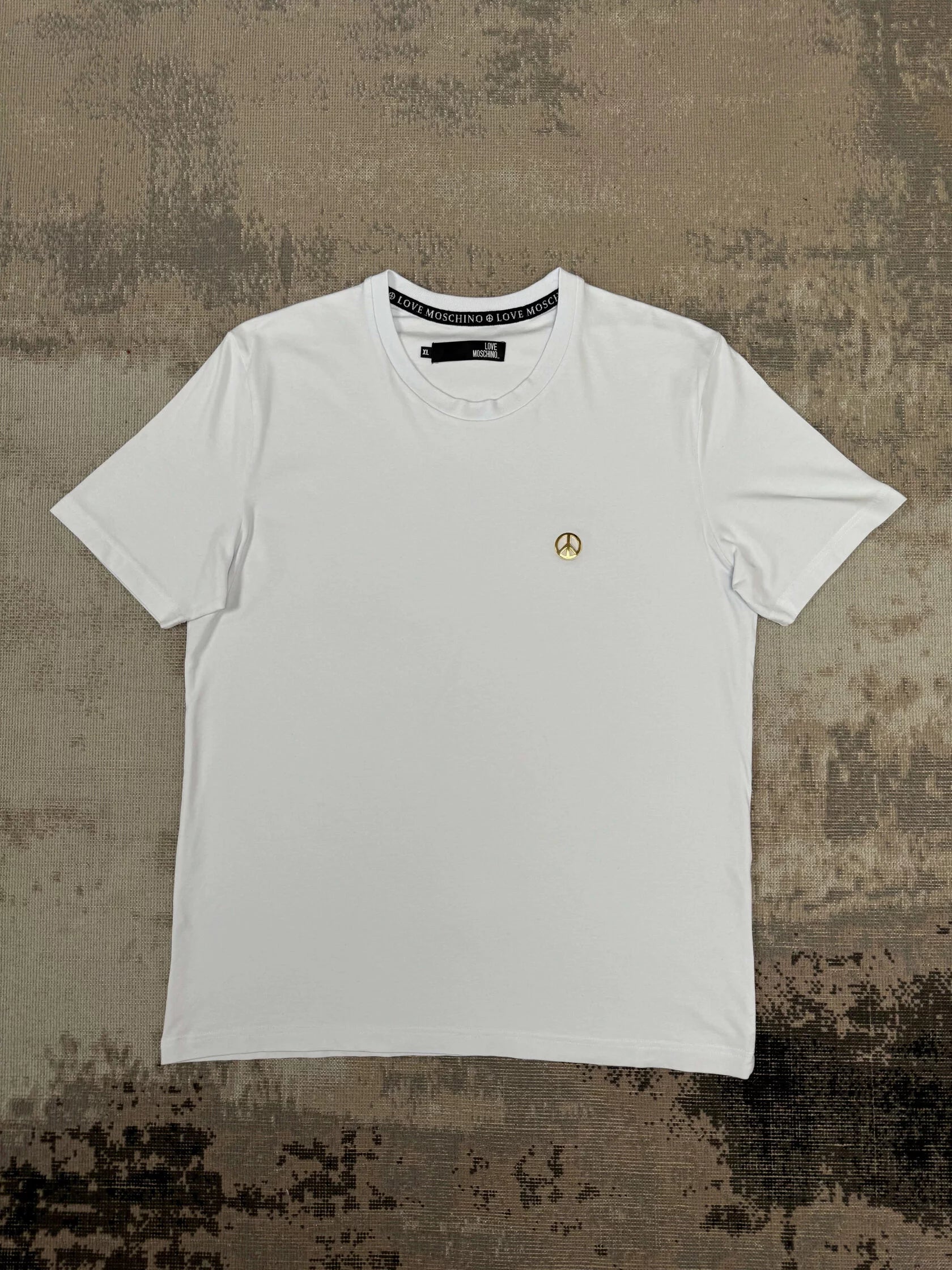 Moschino Love Moschino Gold Badge T-Shirt - Pale Blue Moschino