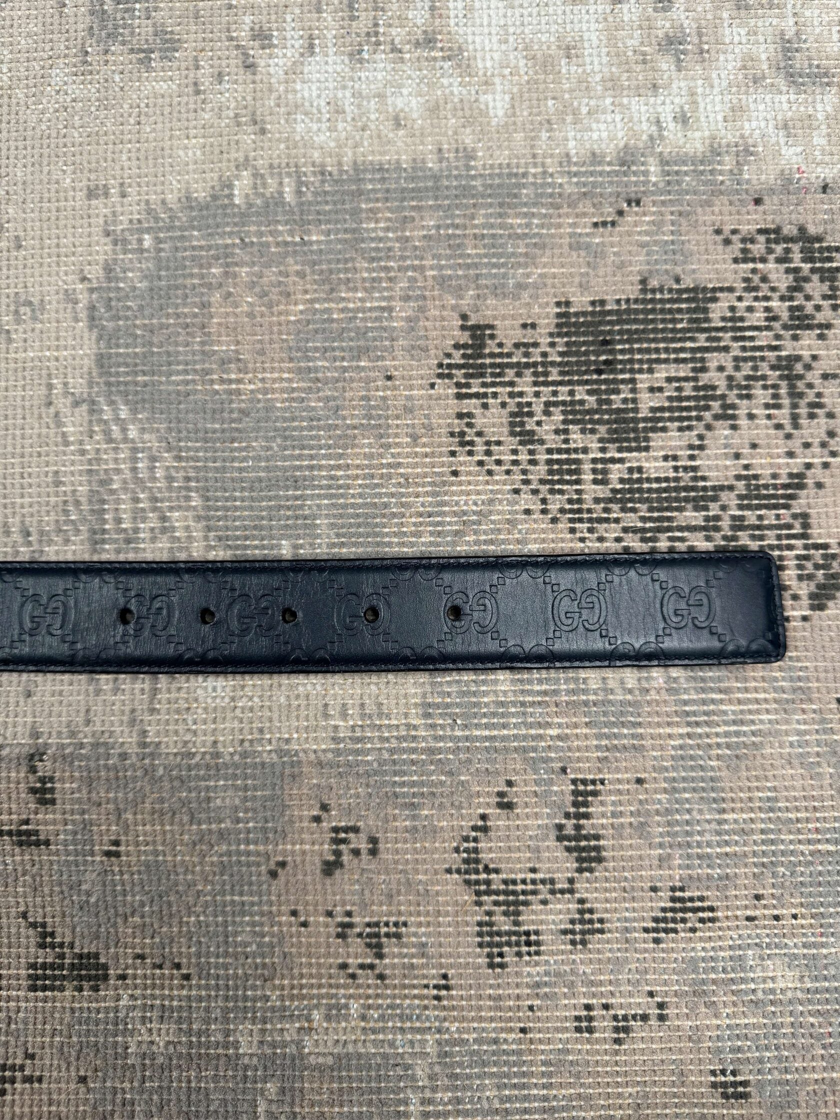 Gucci Guccissima Belt - Navy Gucci
