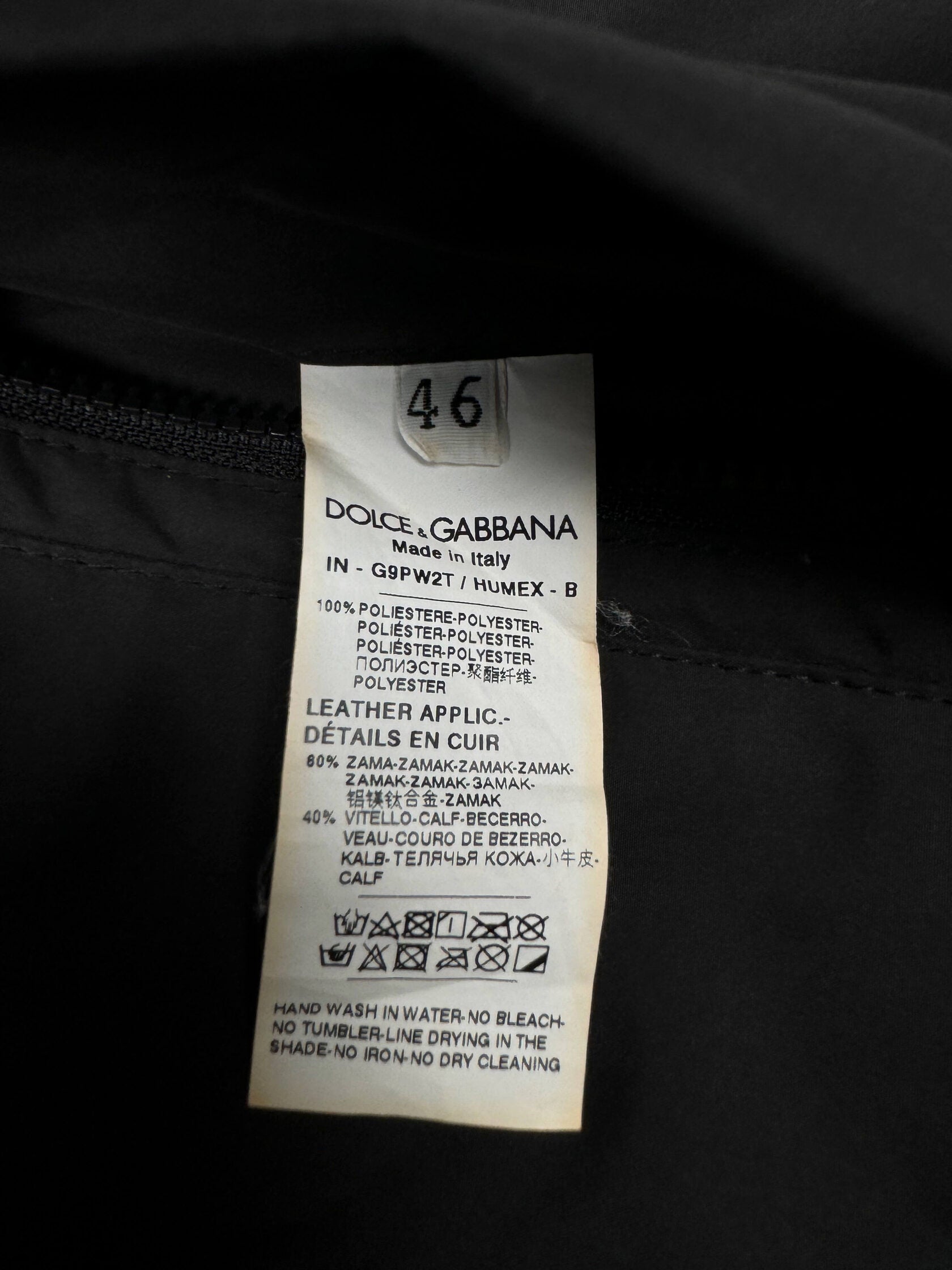 Dolce & Gabbana Plaque Rain Jacket - Black Dolce & Gabbana