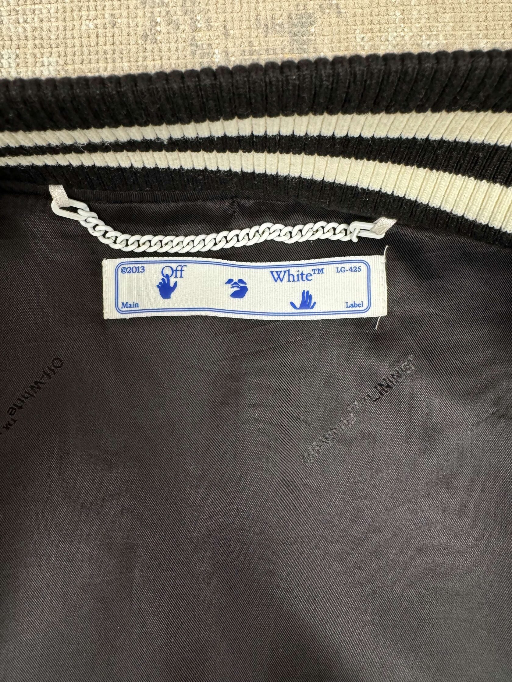 Off-White x Virgil Abloh Varsity Bomber Jacket - Black Off-White