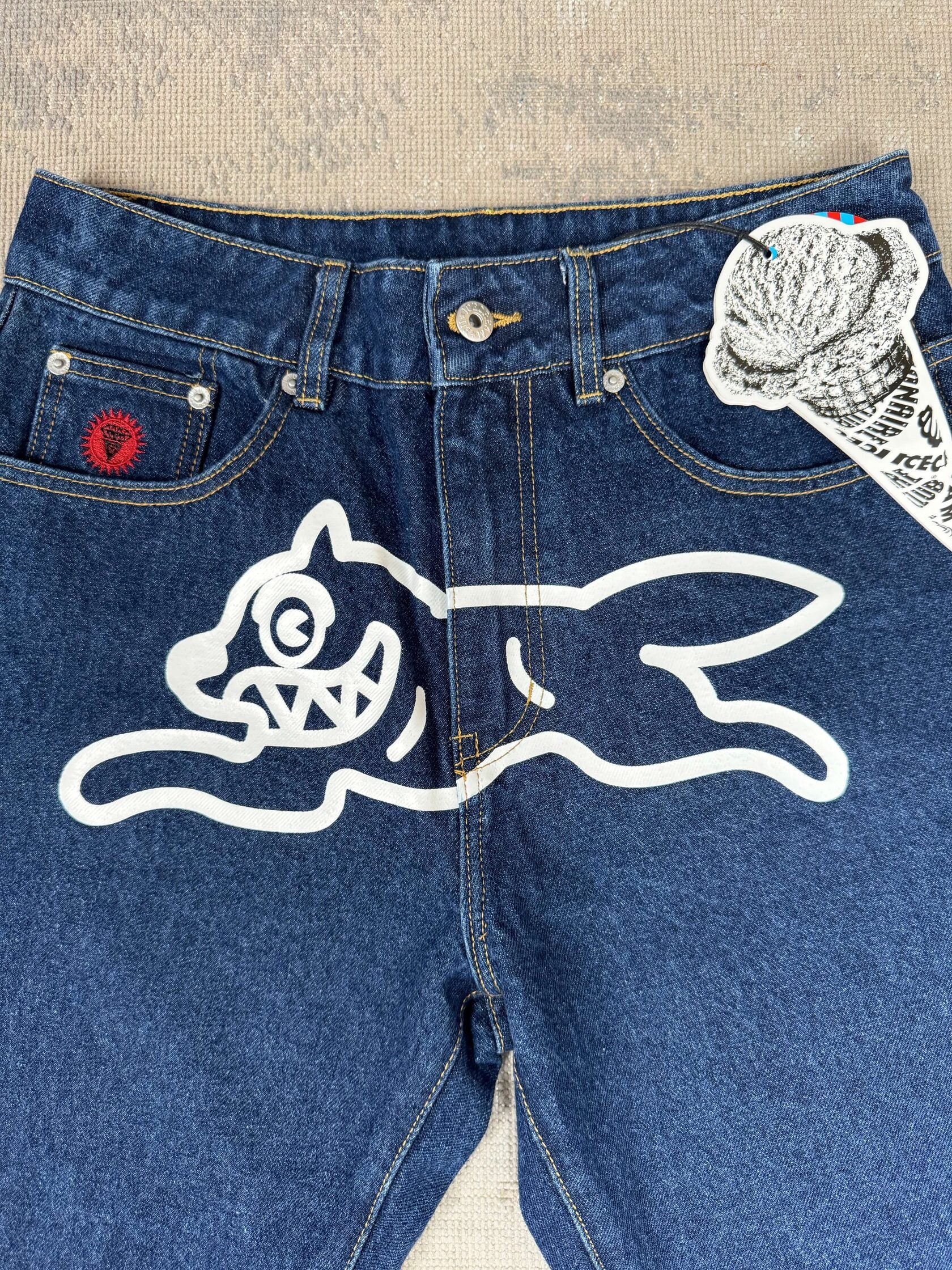 Billionaires Boys Club Ice Cream Running Dog Jeans - Indigo Denim (Unused) Billionaires Boys Club
