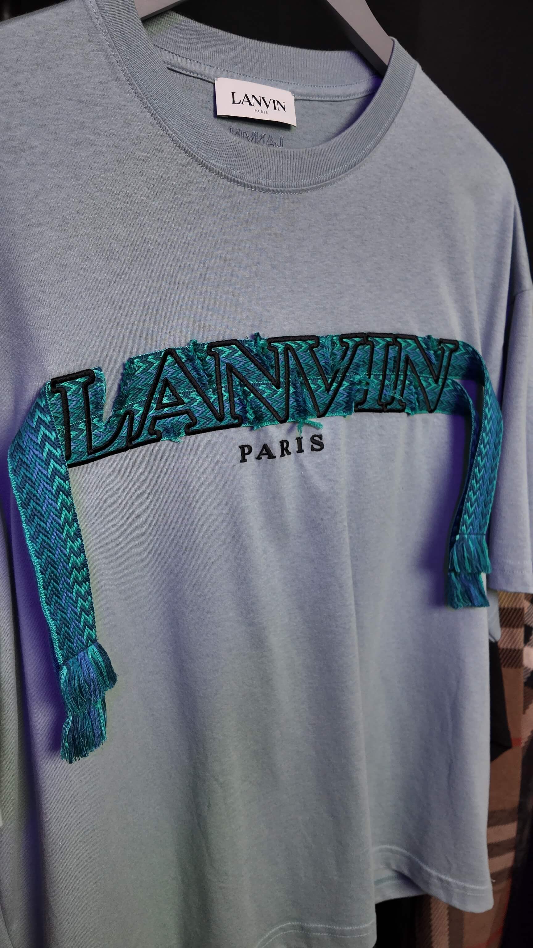 Lanvin Curb Lace Oversized T-Shirt - Blue Lanvin