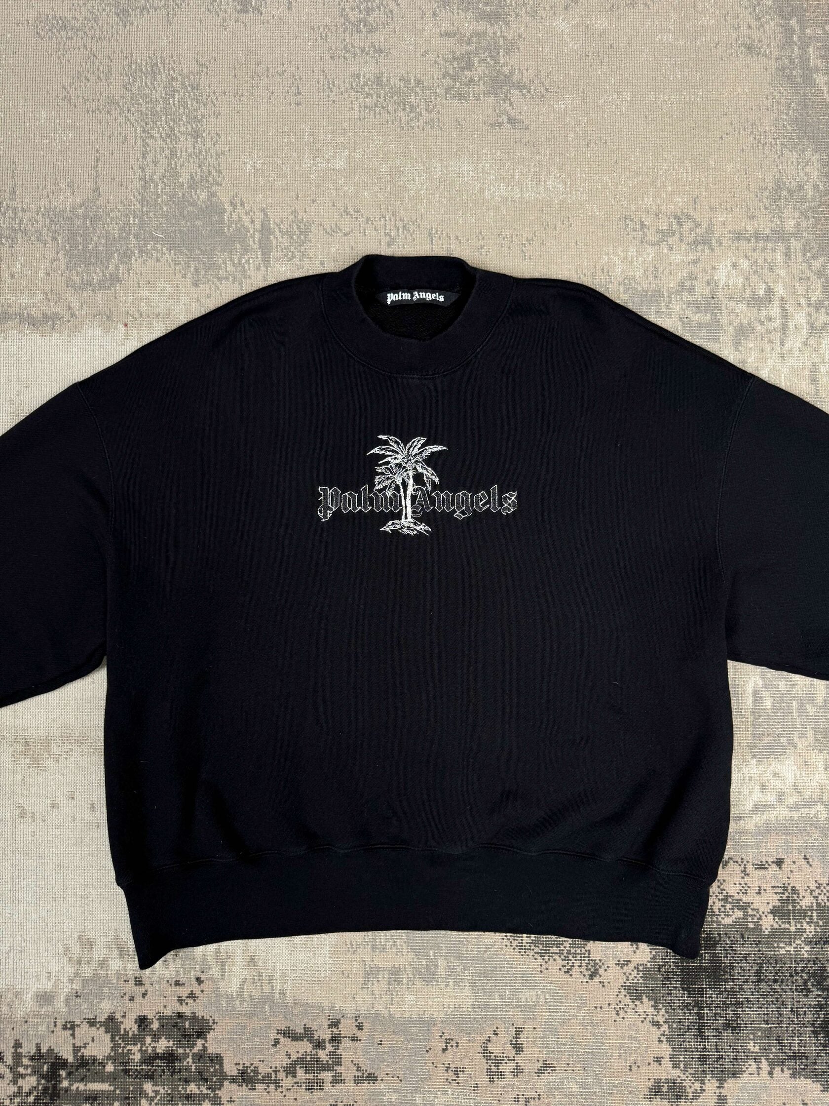 Palm Angels Embroidered Palm Sweatshirt - Black Palm Angels