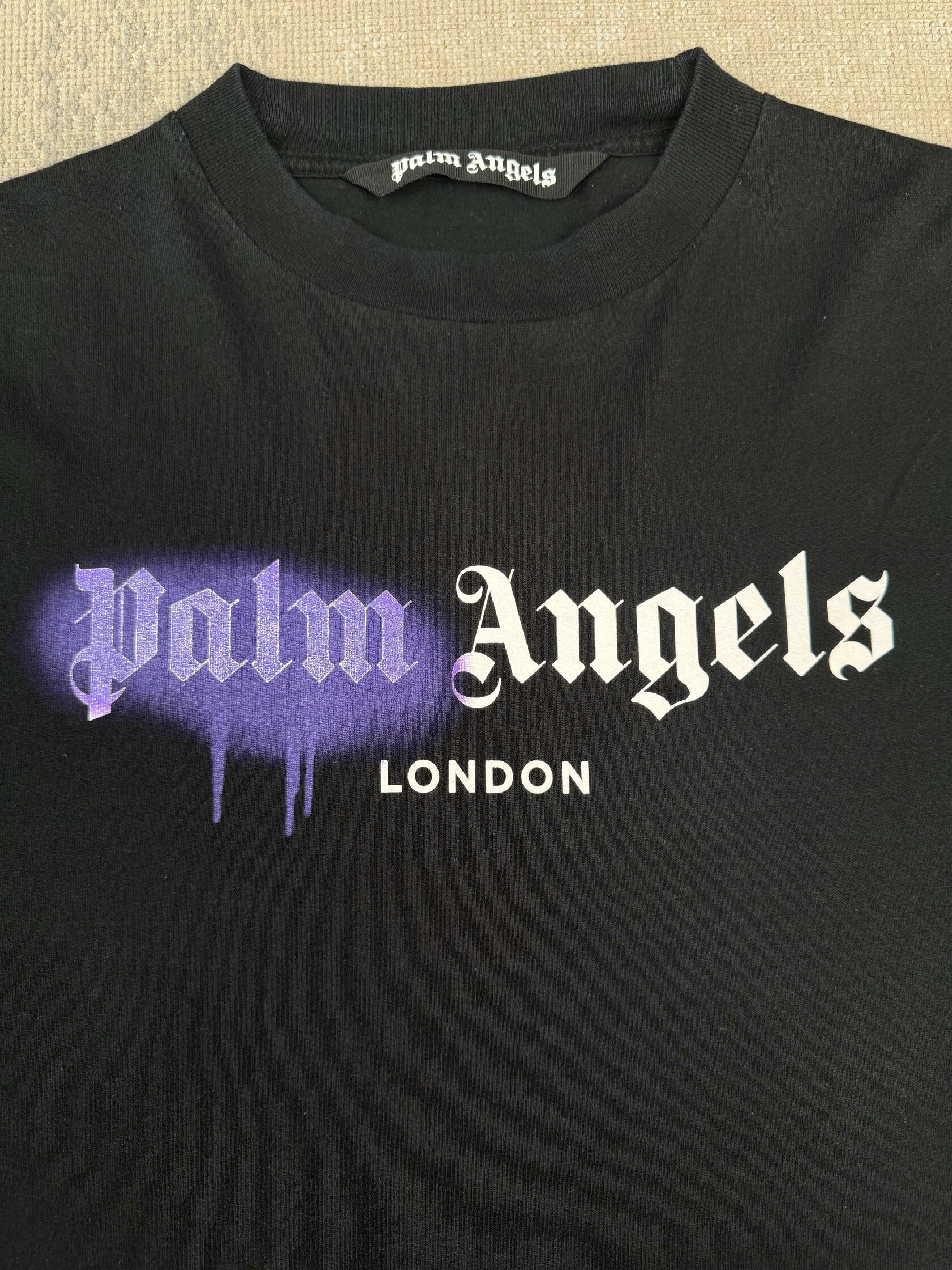 Palm Angels Spray London T-Shirt - Black Palm Angels