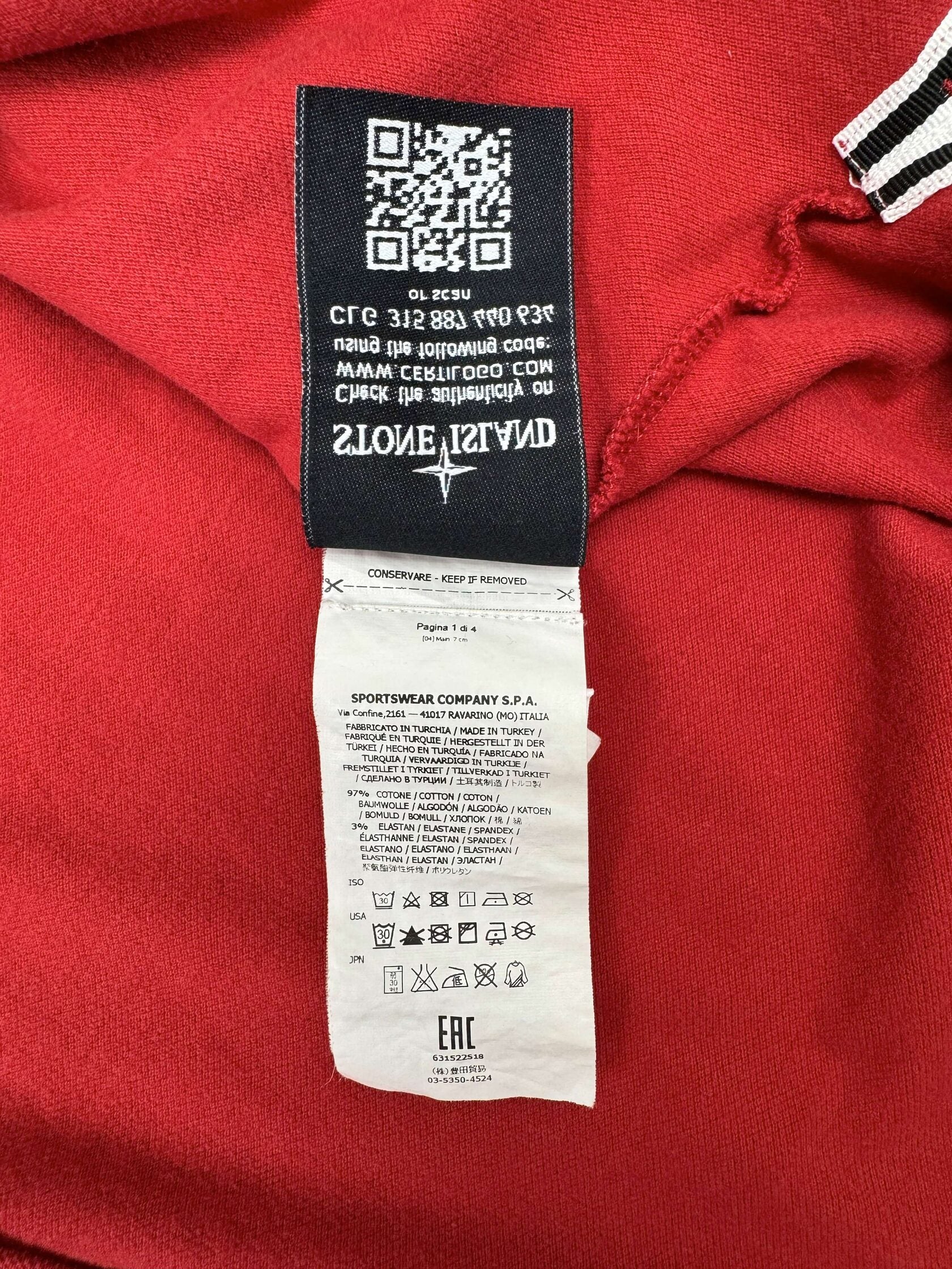 Stone Island Compass Polo Shirt - Red Stone Island