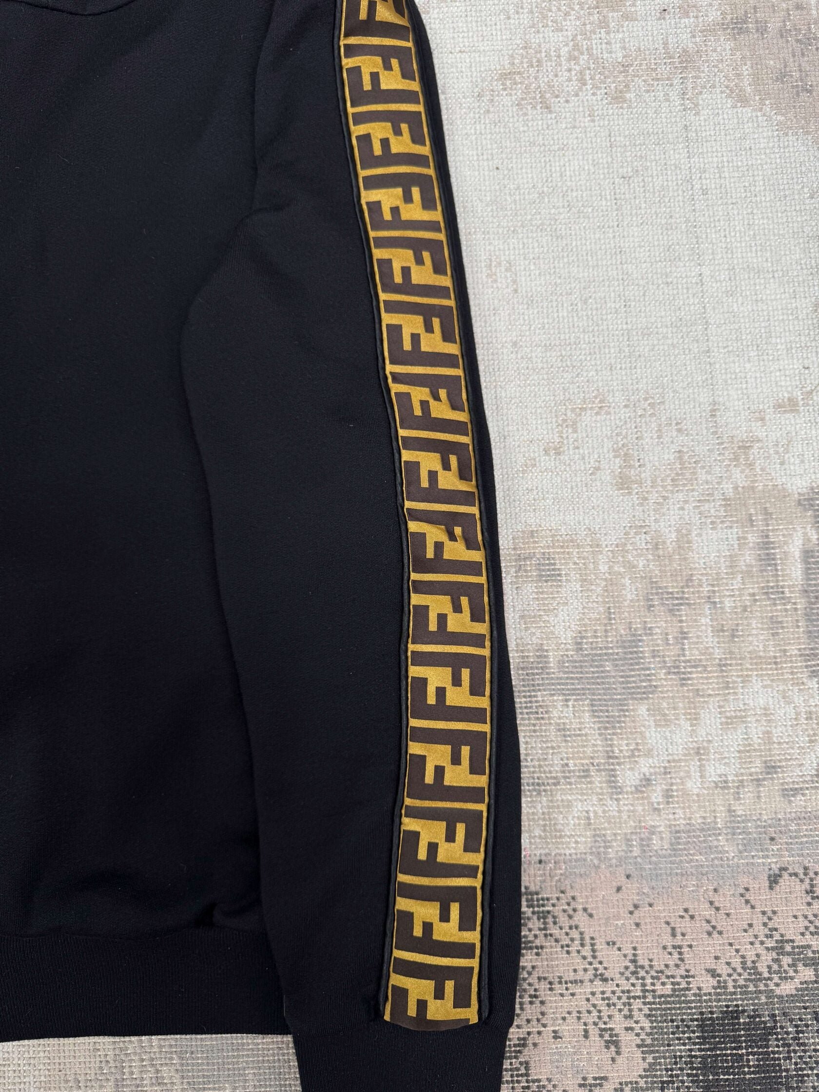 Fendi FF Logo Panel Hoodie - Black Fendi