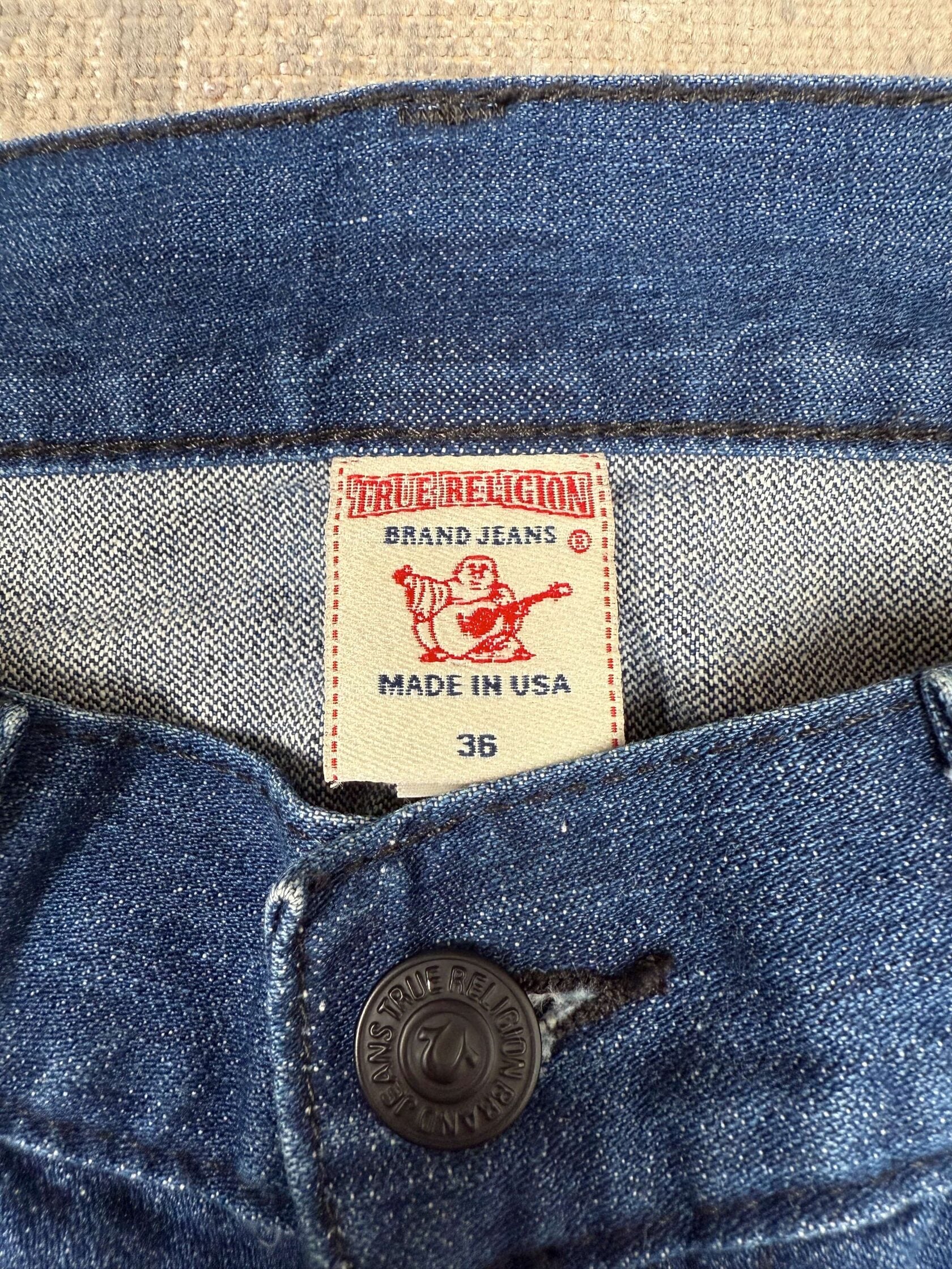 True Religion Ricky Horseshoe Jeans - Blue Denim True Religion