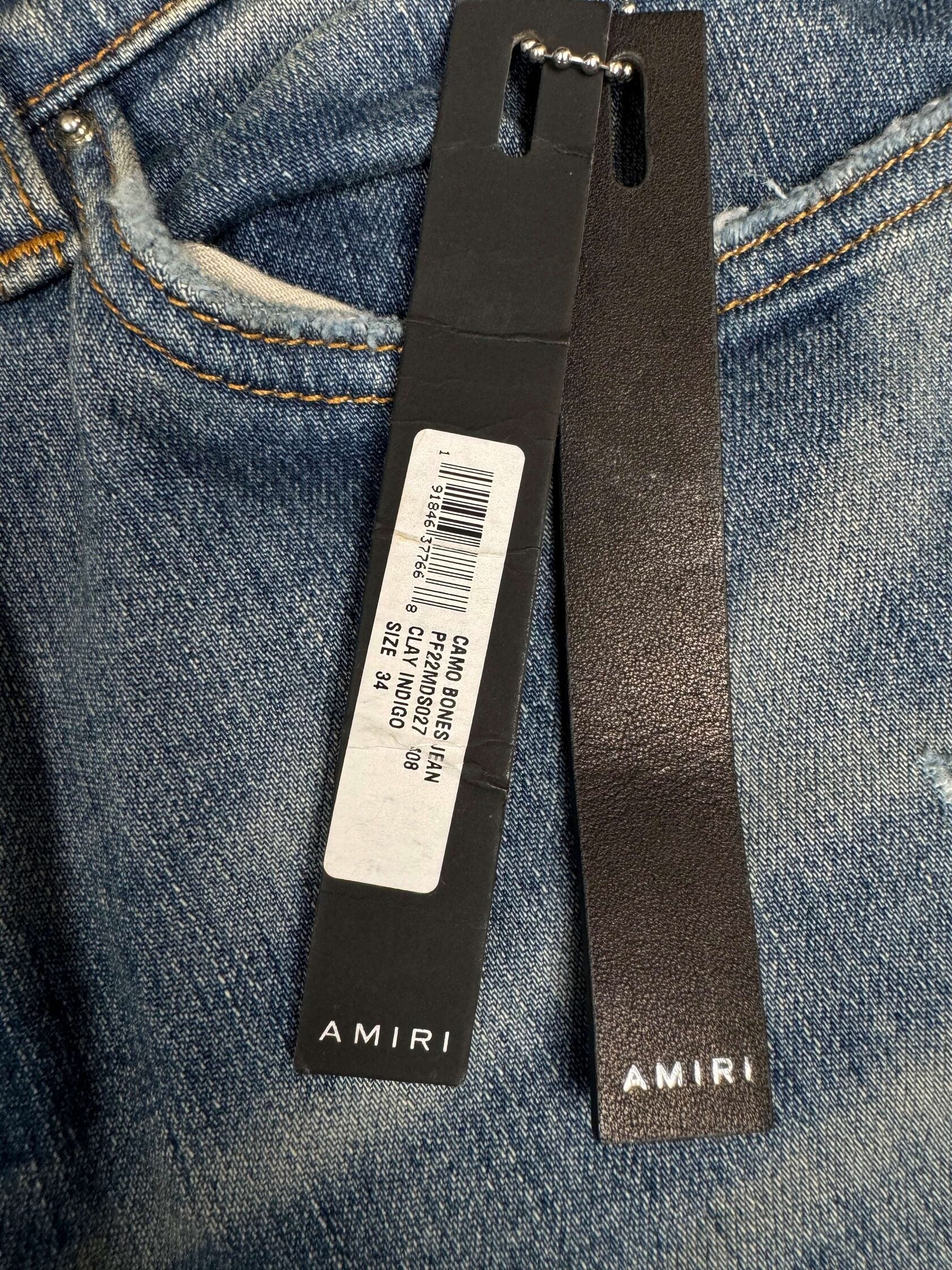 Amiri Bone Jeans - Blue Denim (Unused)