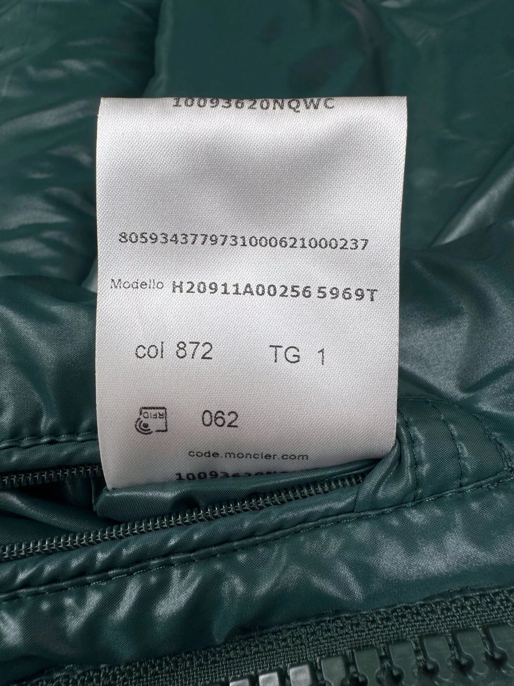 Moncler Maya Down Coat - Green (Unused)
