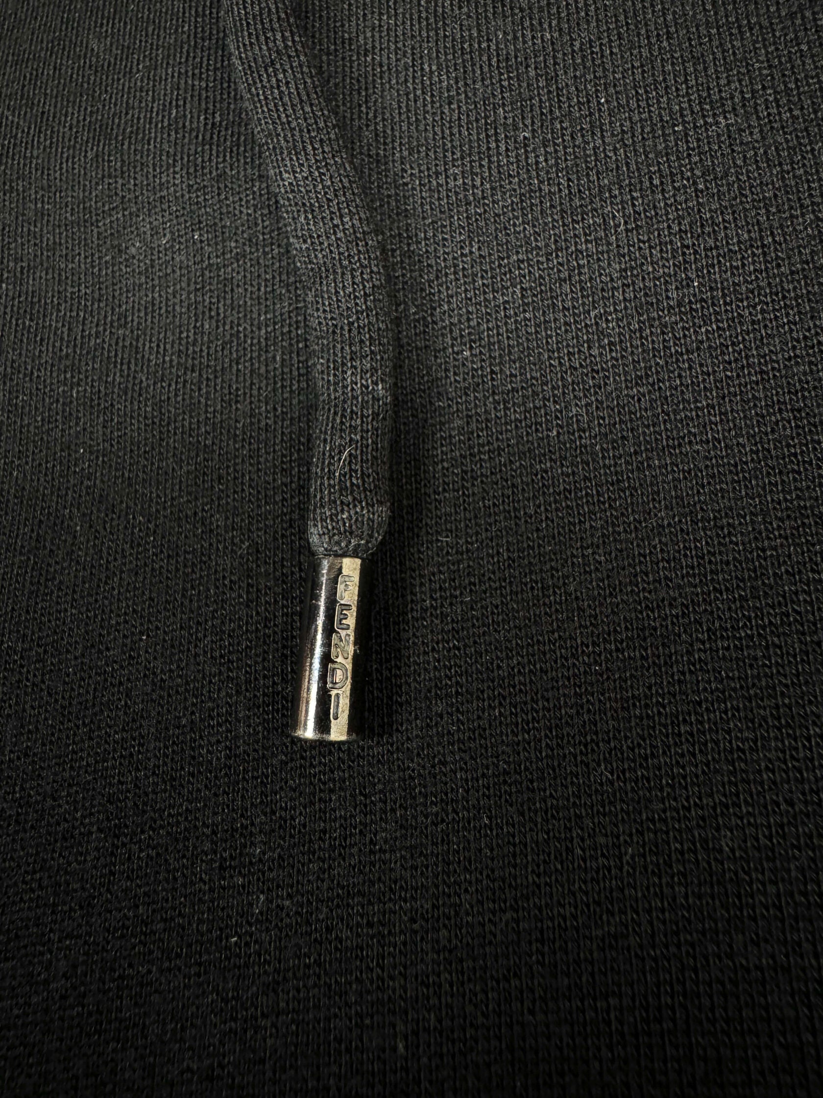 Fendi FF Logo Panel Hoodie - Black Fendi