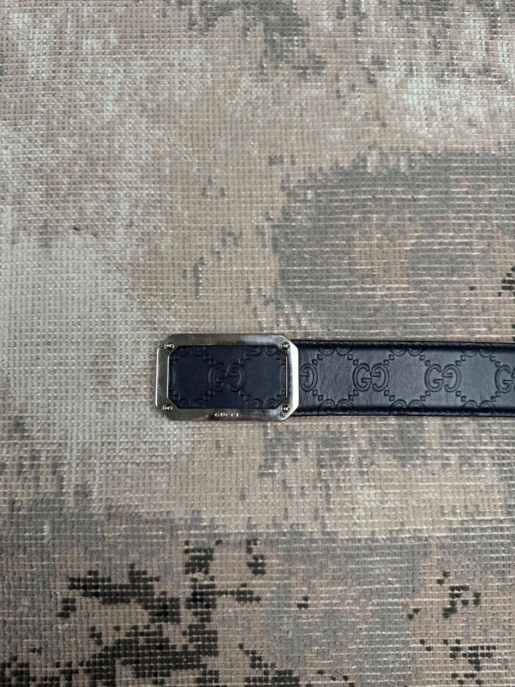 Gucci Guccissima Belt - Navy Gucci