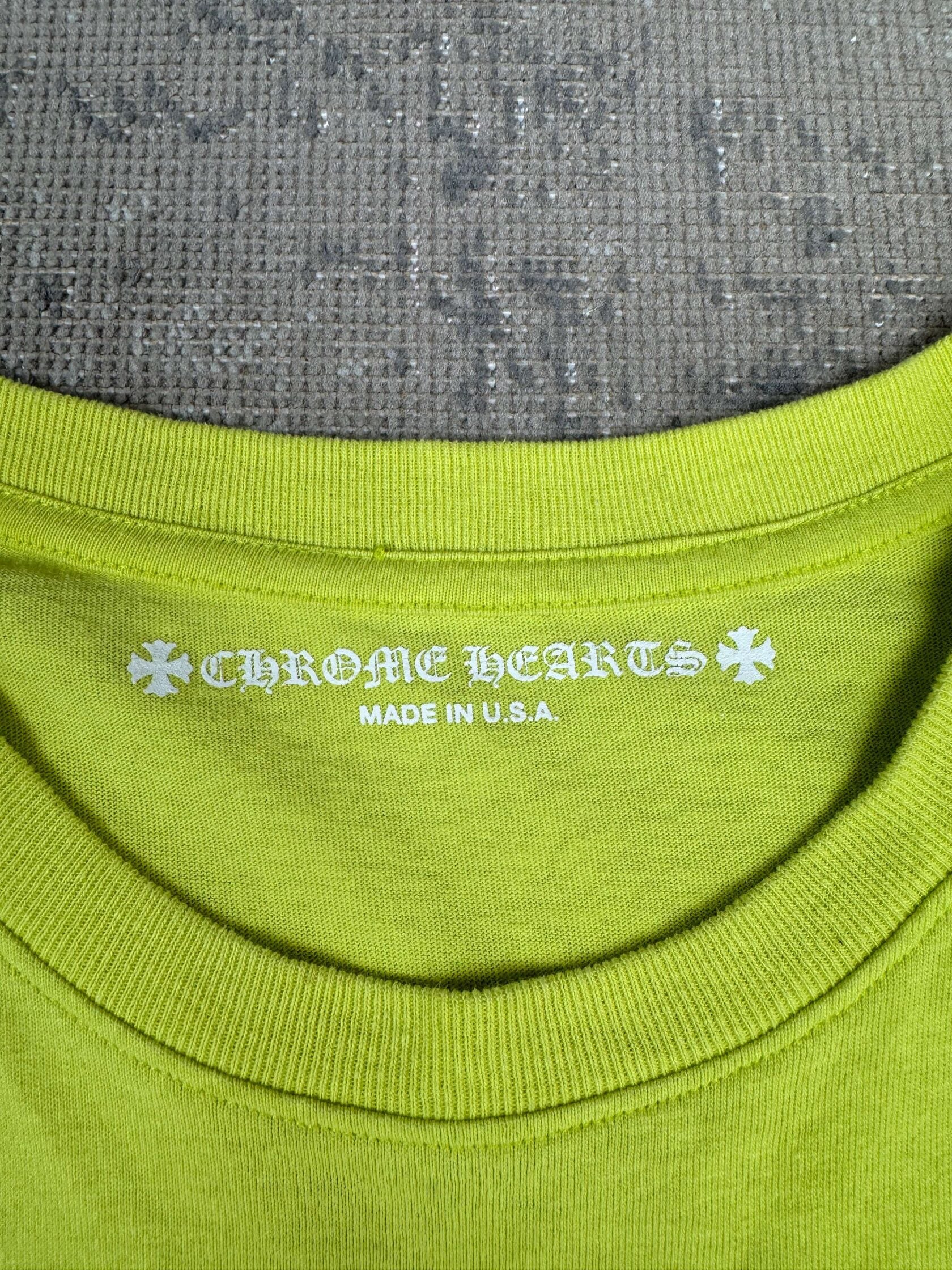 Chrome Hearts x Matty Boy Chain Long Sleeve T-Shirt - Lime Green Chrome Hearts