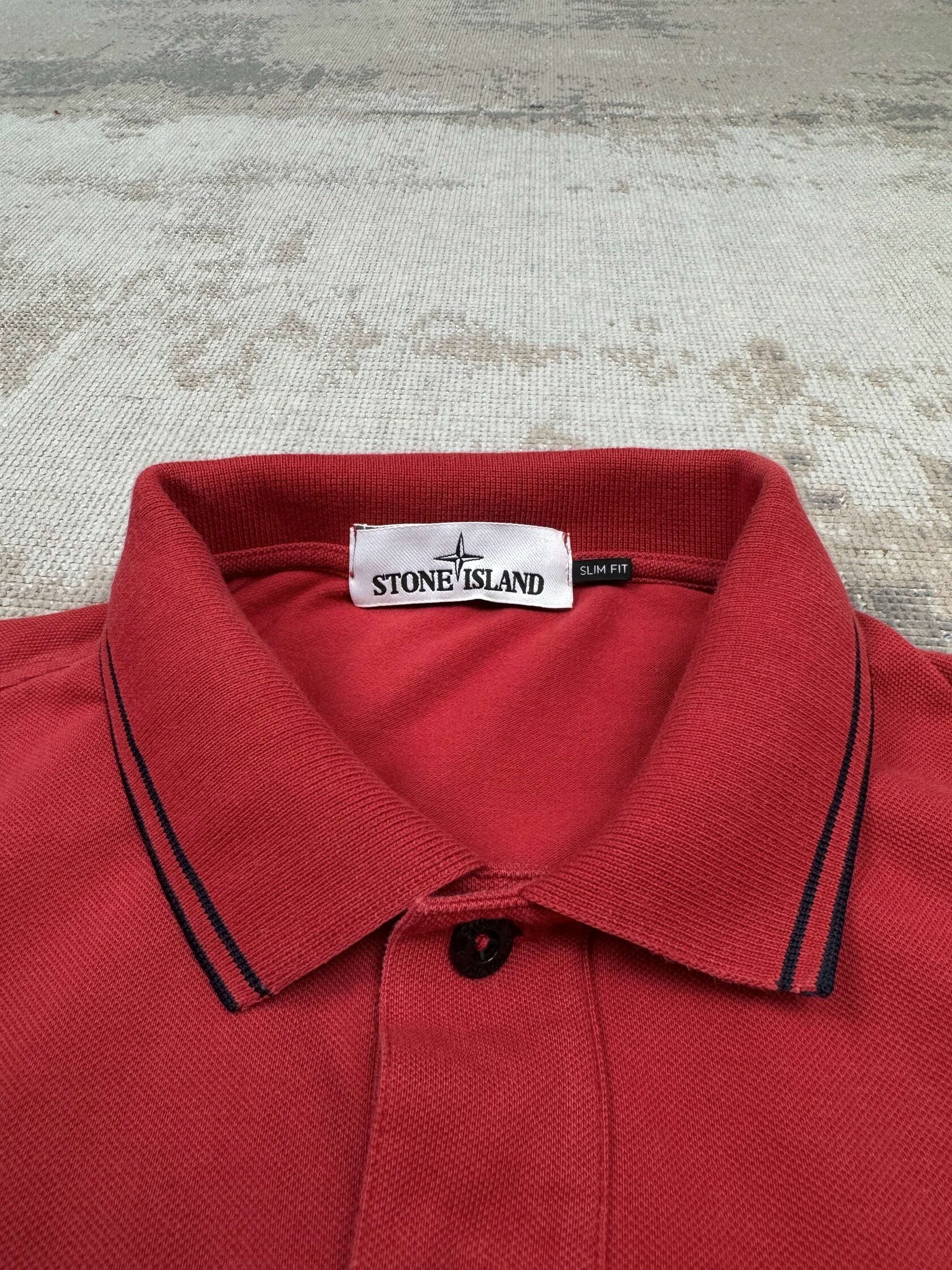 Stone Island Compass Polo Shirt - Red Stone Island