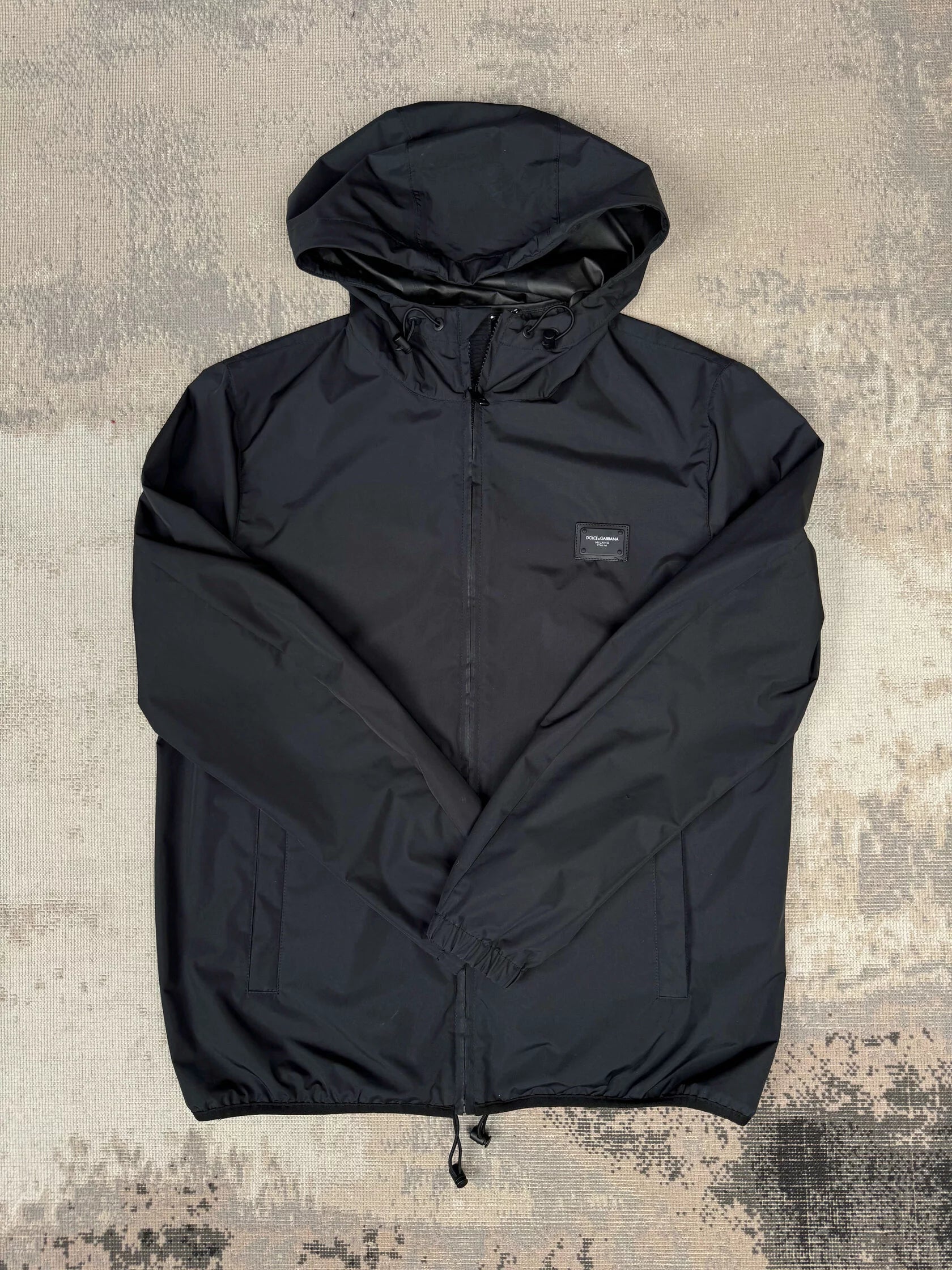 Dolce & Gabbana Plaque Rain Jacket - Black Dolce & Gabbana