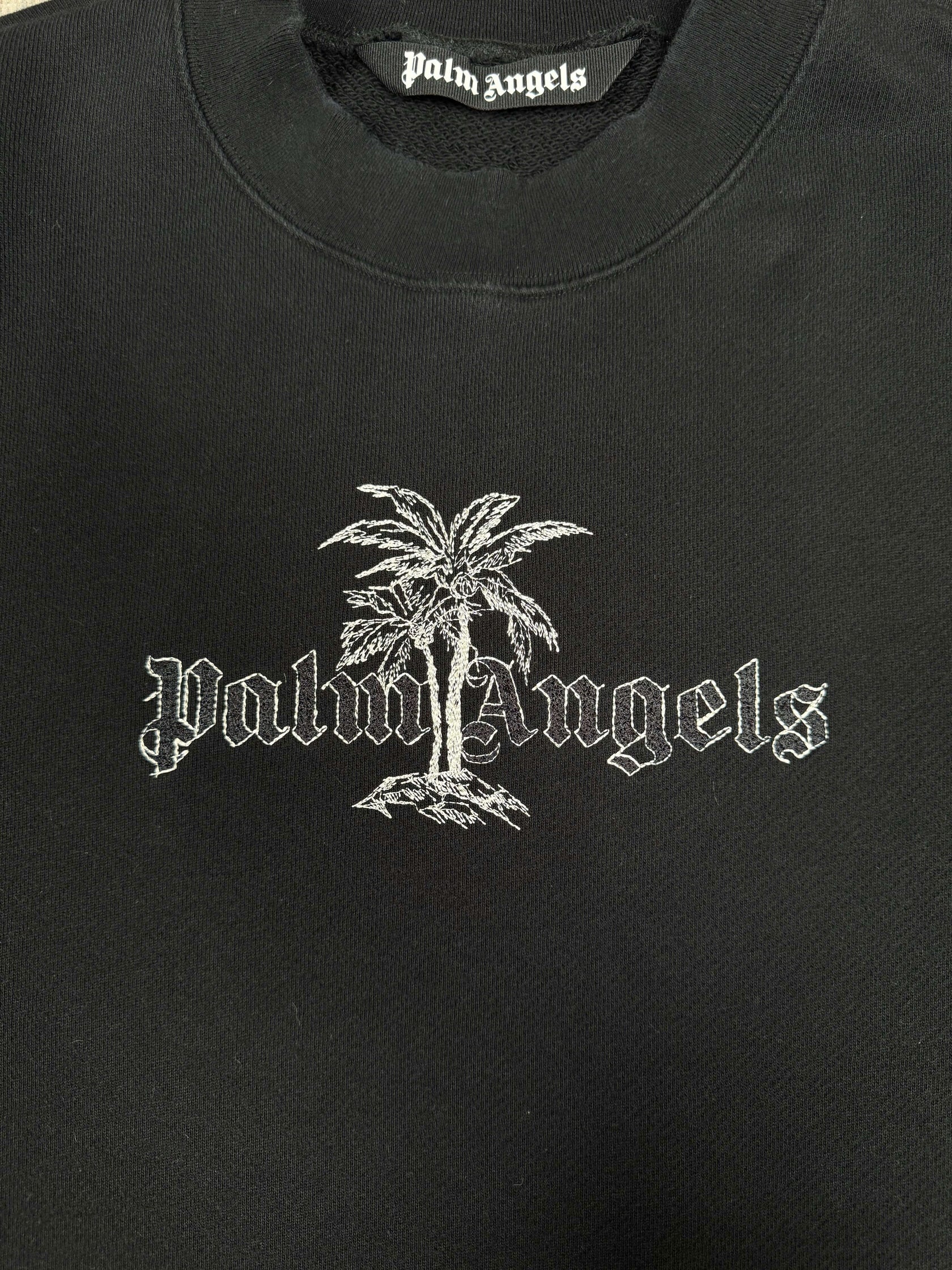 Palm Angels Embroidered Palm Sweatshirt - Black Palm Angels