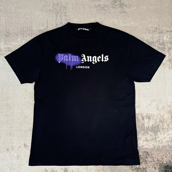 Palm Angels Spray London T-Shirt - Black Palm Angels