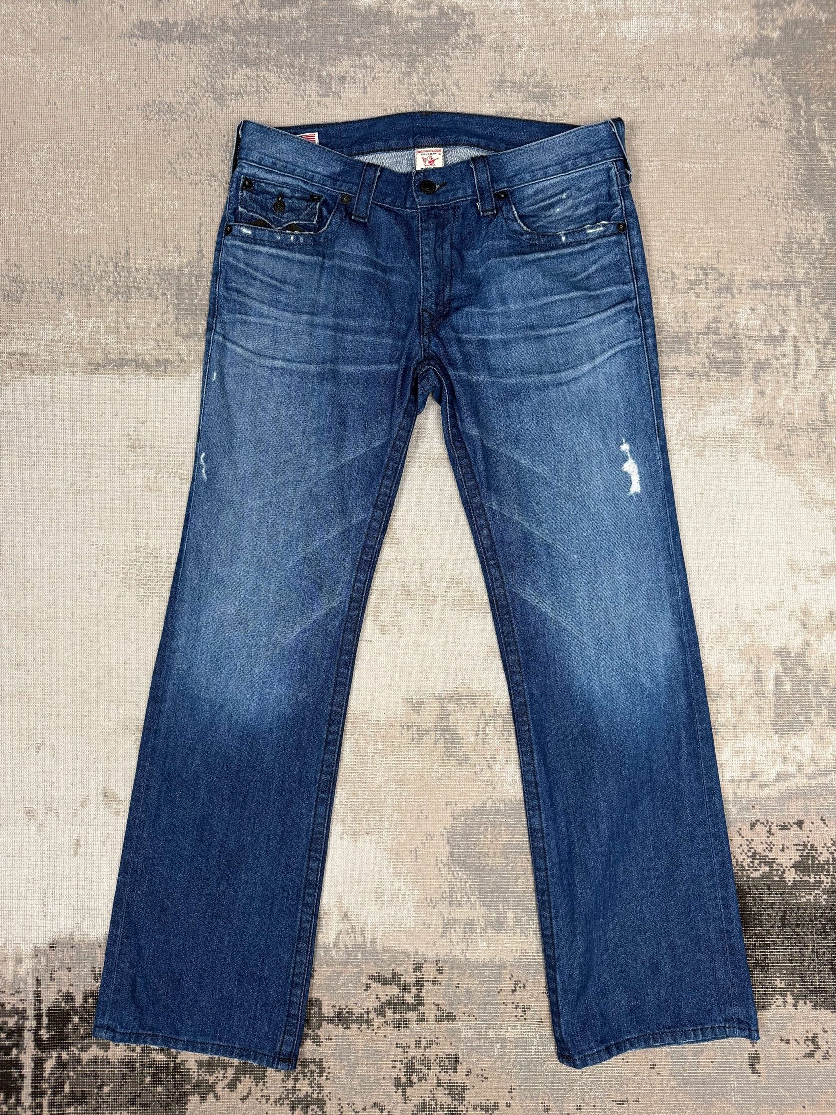 True Religion Ricky Horseshoe Jeans - Blue Denim True Religion