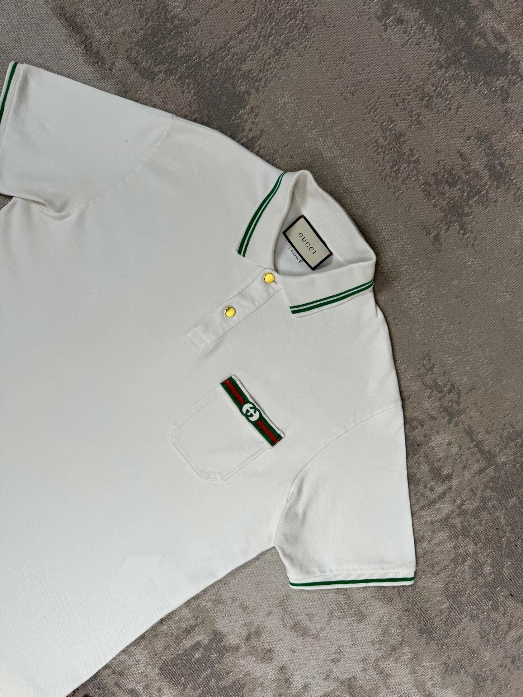 Gucci GG Pocket Polo - White Gucci