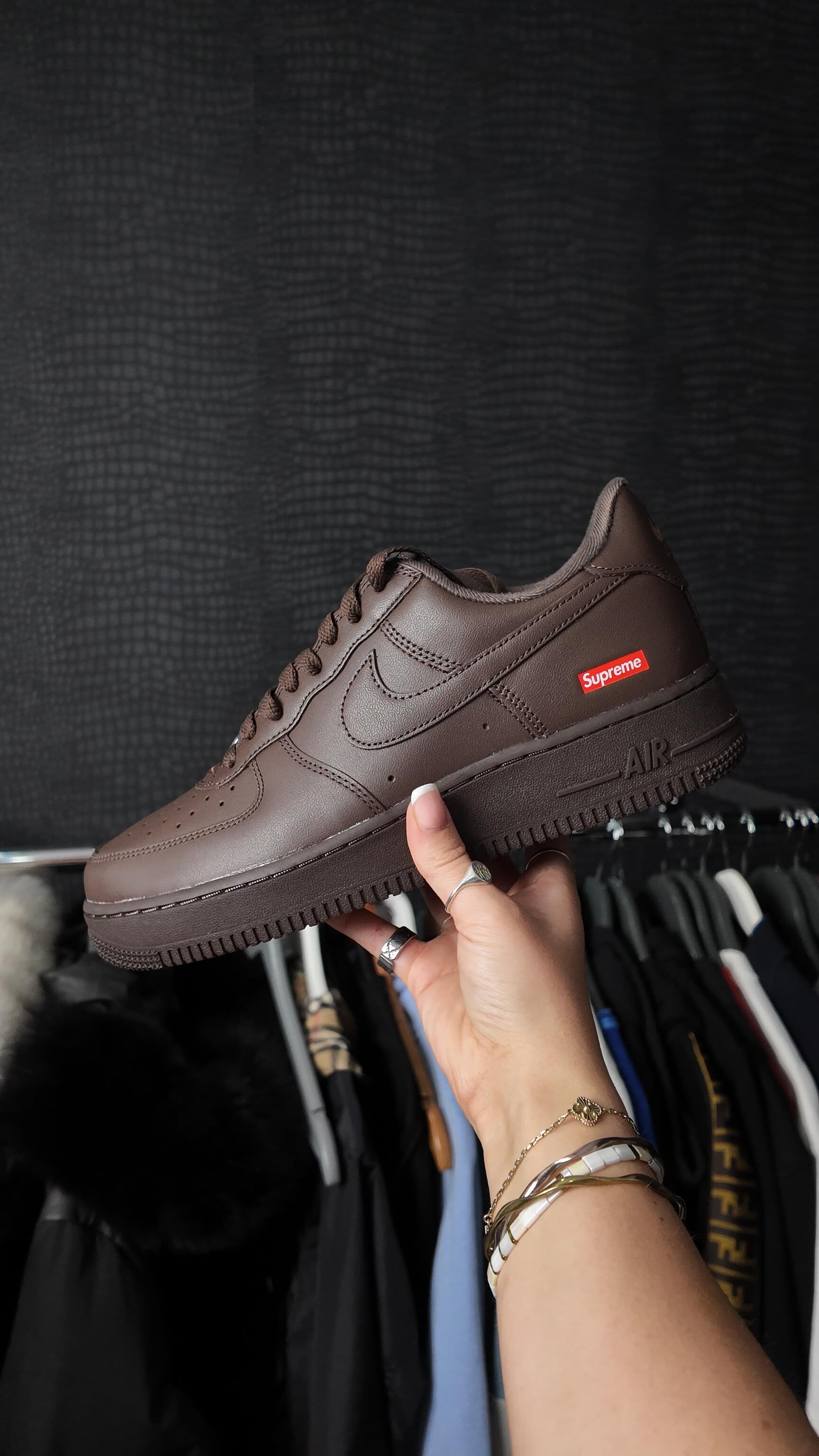 Nike Supreme x Air Force 1 Low 'Box Logo' - Brown (Unused) Nike